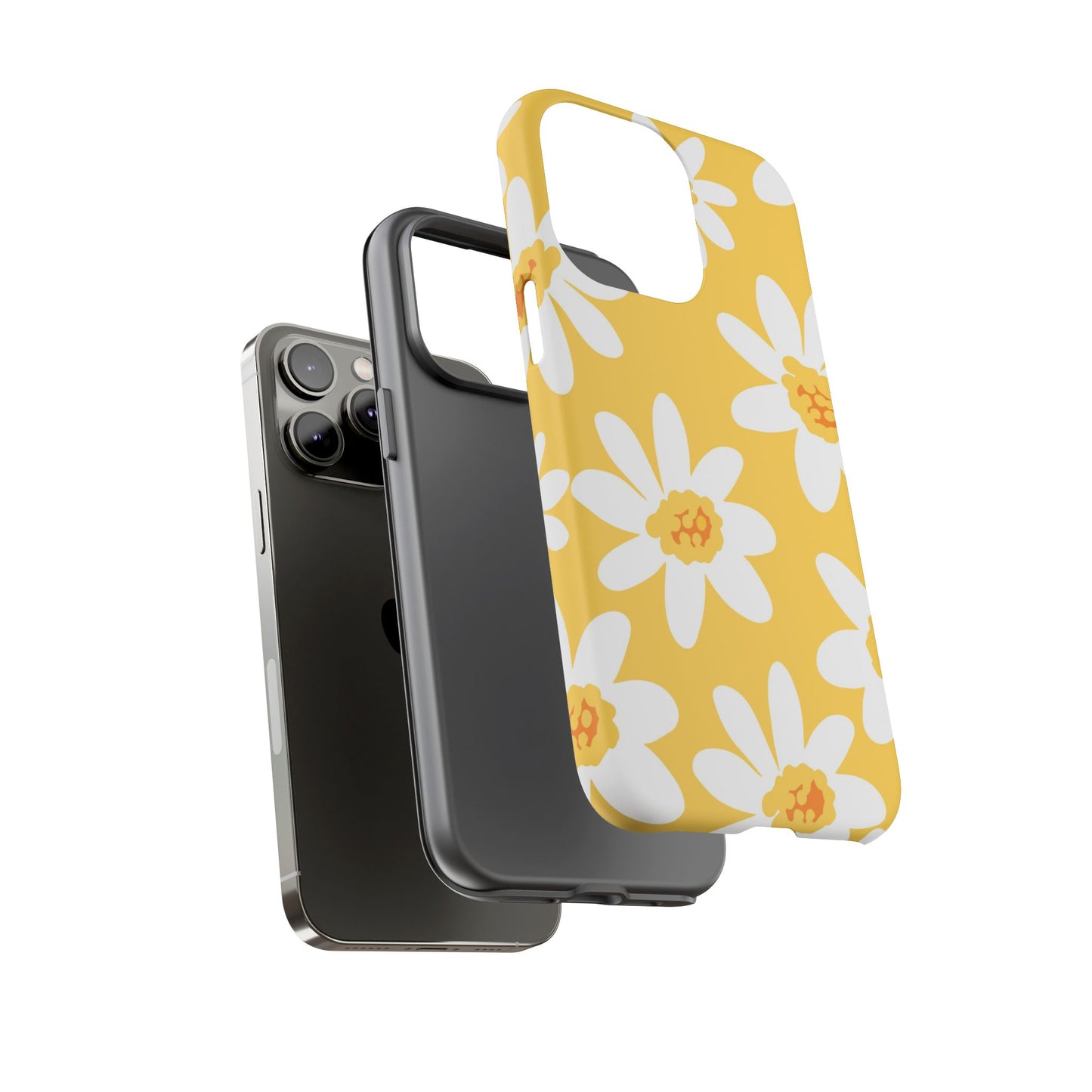 Yellow Daisy Phone Case, Floral Phone Cover, Tough Case, Summer Vibe Accessory, Gift for Nature Lovers, Bright Floral Design