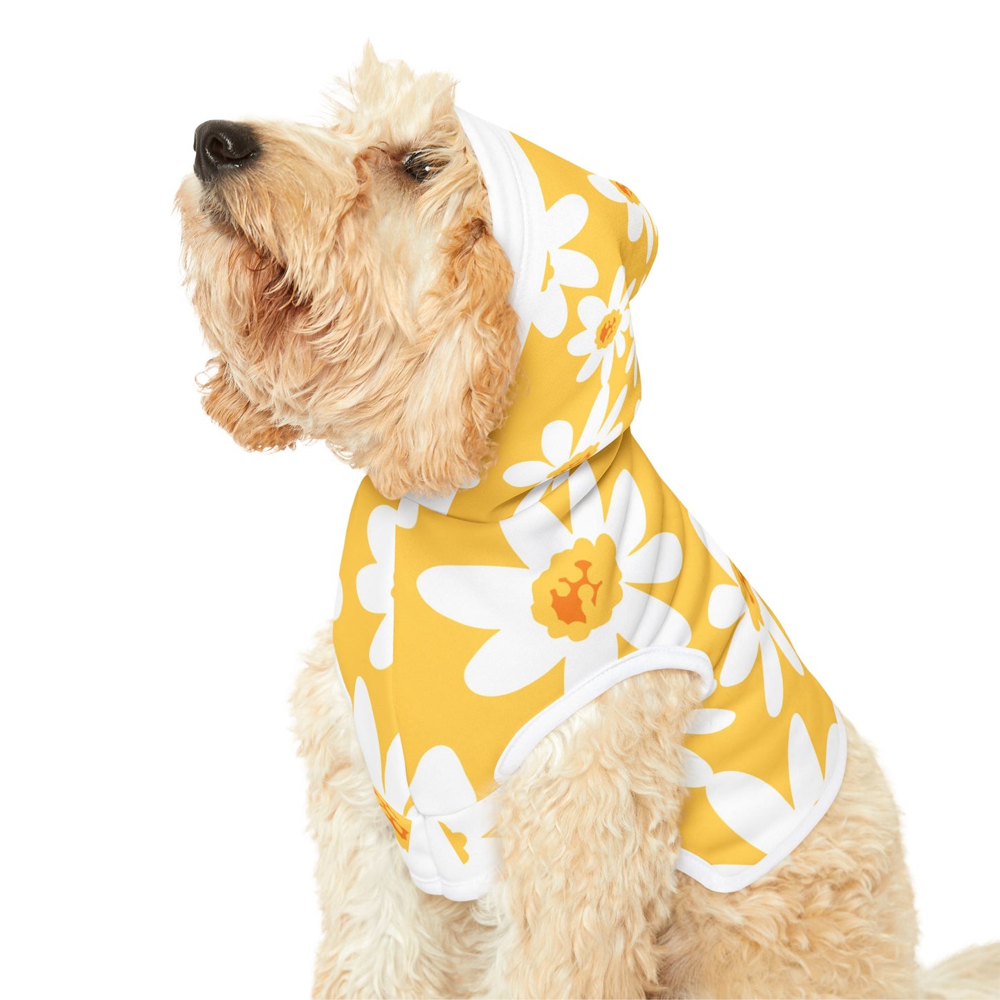 Daisy Pet Hoodie - Retro Colorful Print for Fur Babies and Their Human Twinsies