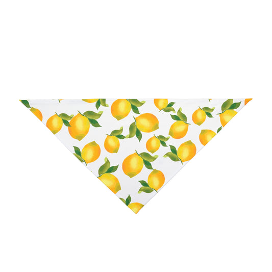 Lemon Print Pet Bandana, Summer Dog Accessory, Cute Pet Apparel, Gift for Dog Lovers, Floral Dog Scarves, Pet Birthday Party