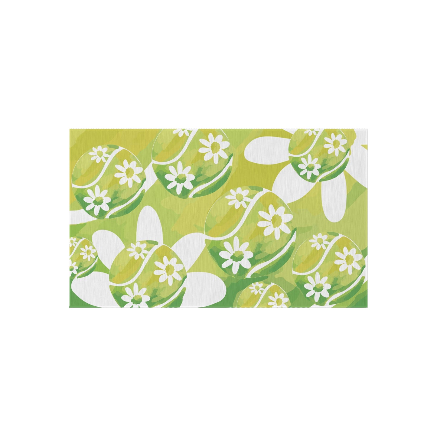 Tennis Daisy Flower Pattern Outdoor Rug - Brighten Your Patio, Garden, or Entryway, Bohemian Decor, Easter Gift, Spring Vibes, Cozy Outdoor Living