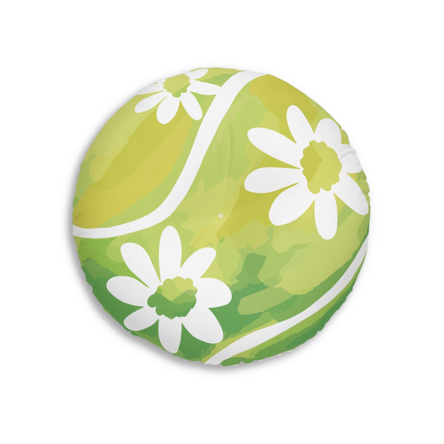 Charming Tennis Ball Floral Tufted Floor Pillow, Cozy Home Décor, Relaxation Accent, Gift for Tennis Lovers, Springtime Vibe