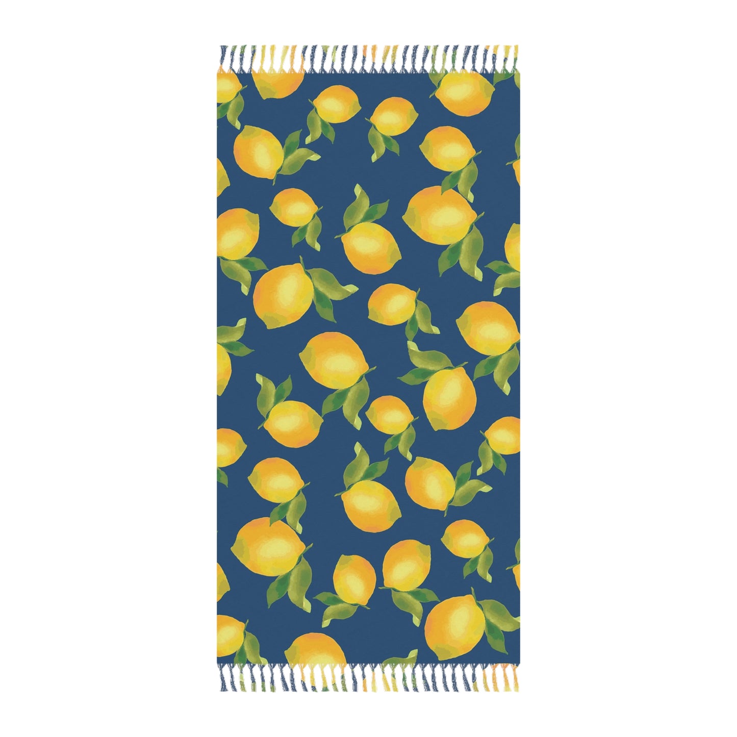Boho Lemon Beach Towel - Vibrant Summer Vibes for Pool Days, Gifts for Her, Beach Trips, Picnics, Home Decor