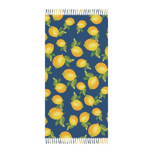 Boho Lemon Beach Towel - Vibrant Summer Vibes for Pool Days, Gifts for Her, Beach Trips, Picnics, Home Decor