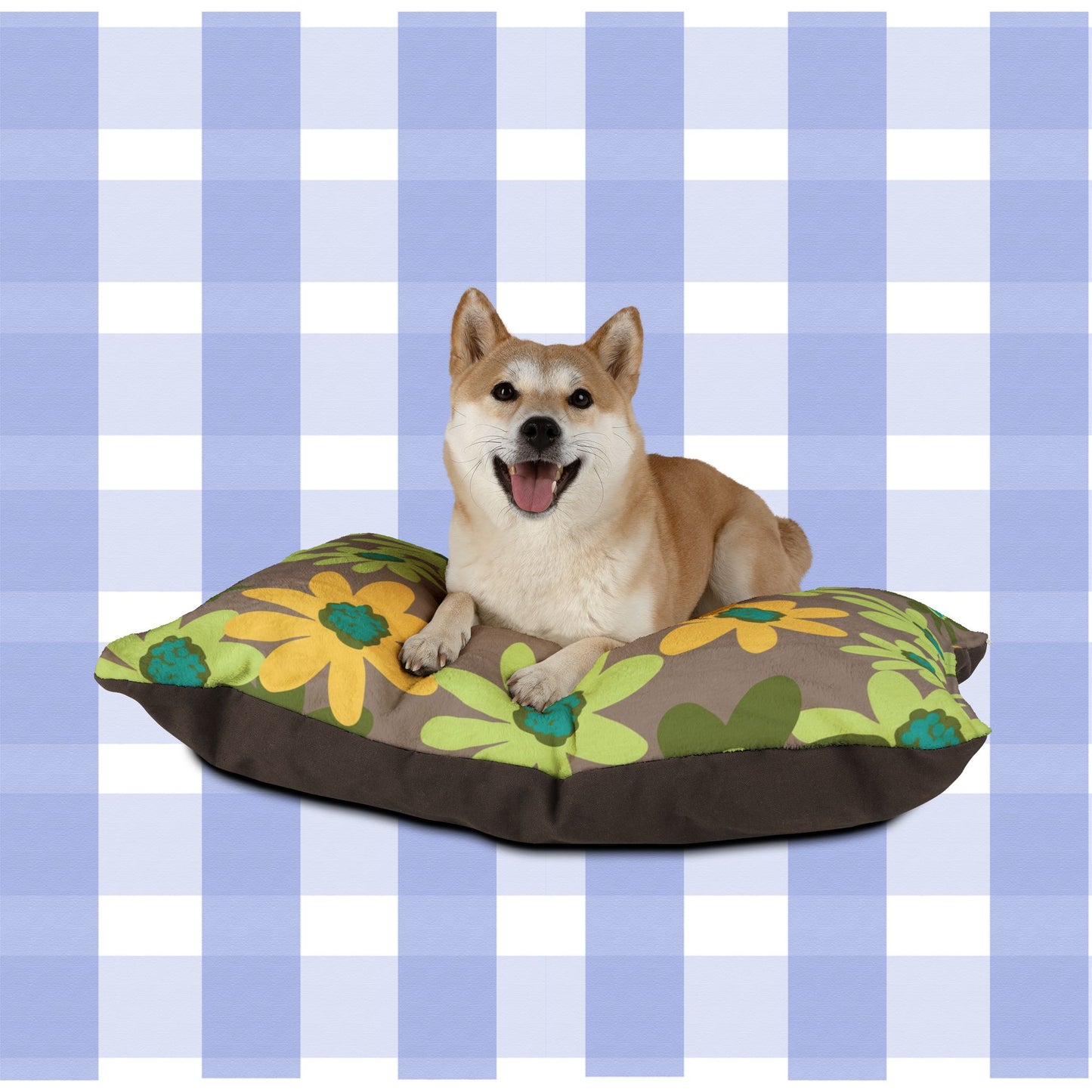 Floral Daisy Pet Bed, Cozy Dog & Cat Mattress, Eco-Friendly Flower Design Pet Cushion, Perfect for Home or Dog Crate, Great Pet Gift, Spring Decor