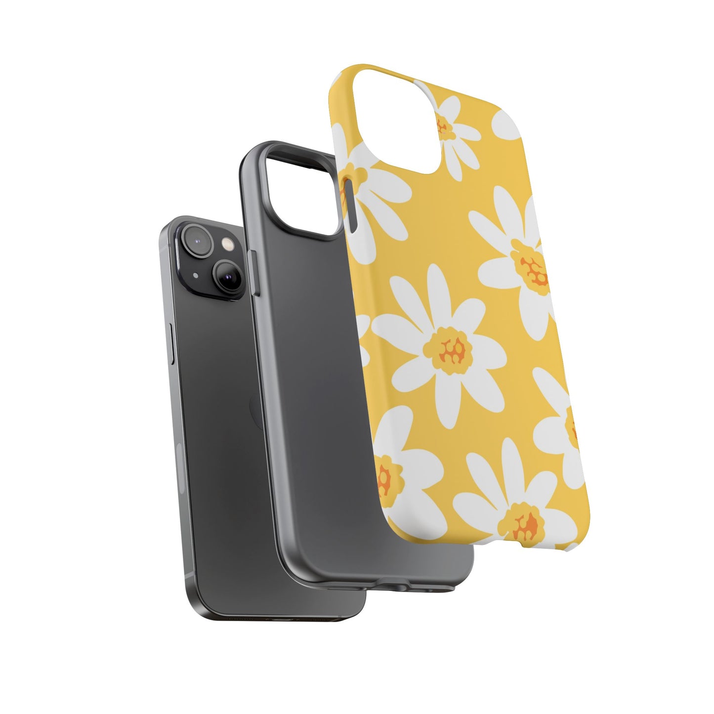 Yellow Daisy Phone Case, Floral Phone Cover, Tough Case, Summer Vibe Accessory, Gift for Nature Lovers, Bright Floral Design