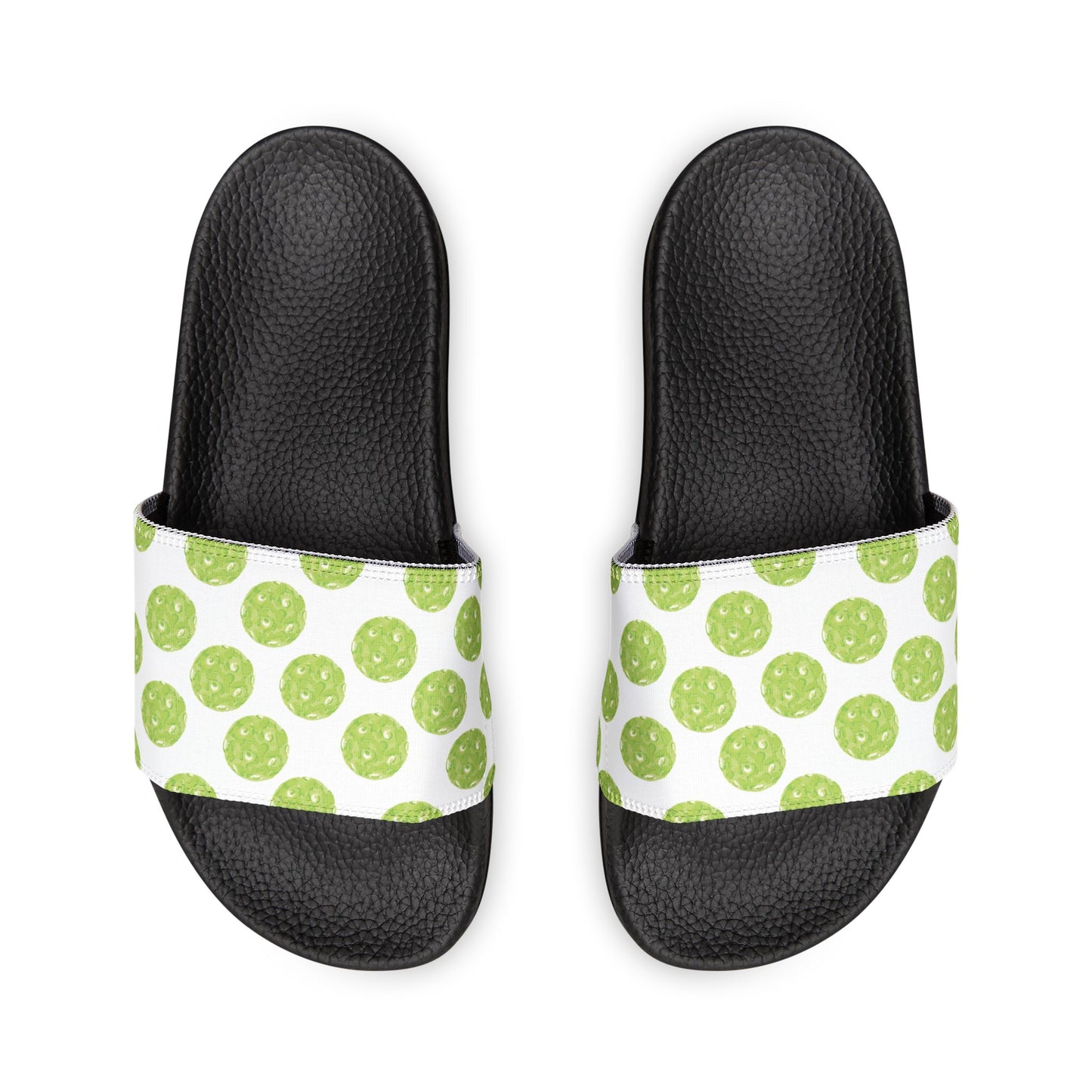 Pickleball Patterned Chic Women's Sandals, Comfortable Slip-On Shoes, Summer Footwear, Casual Pool Slides, Trendy Removable-Strap Sandals
