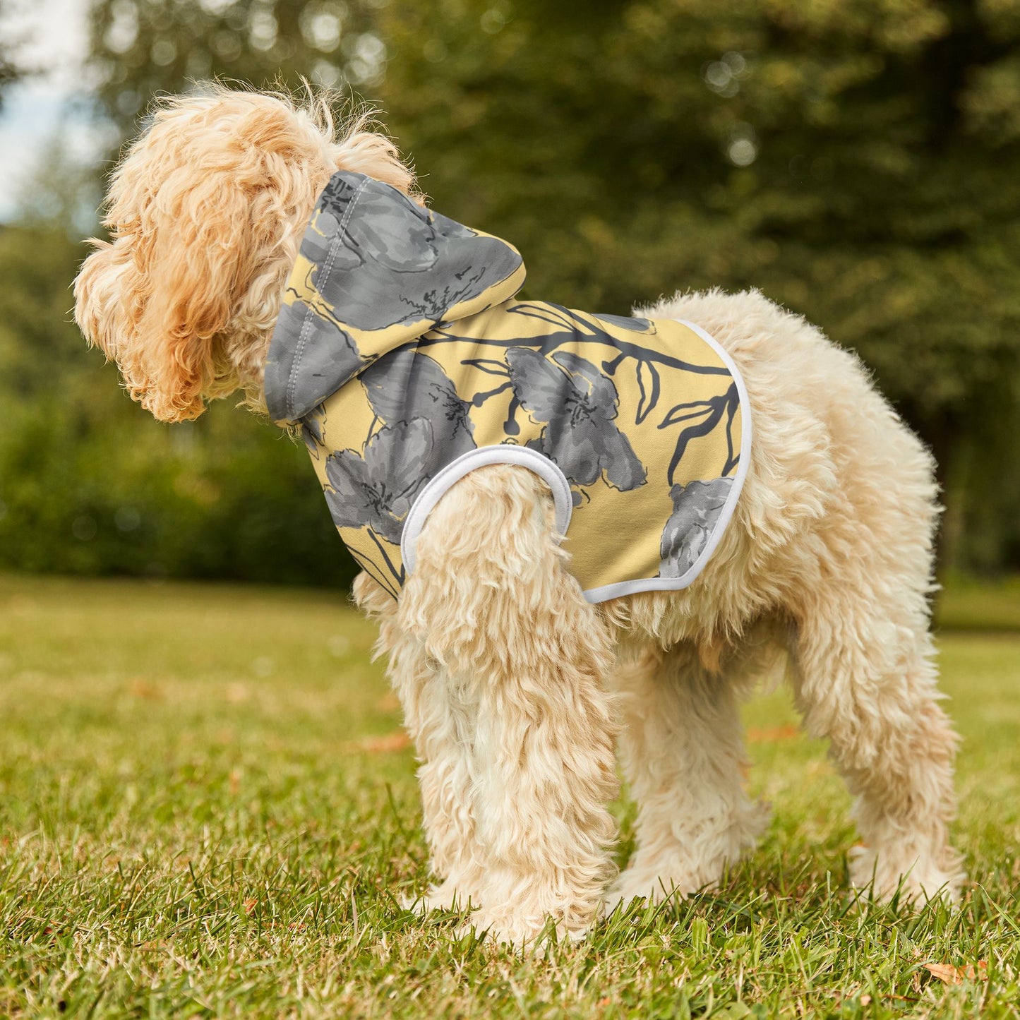 Floral Pet Hoodie - Stylish Dog Apparel, Perfect for Walks, Pet Gifts, Dog Lover Hoodie, Spring Pet Fashion, Cute Pet Outfits