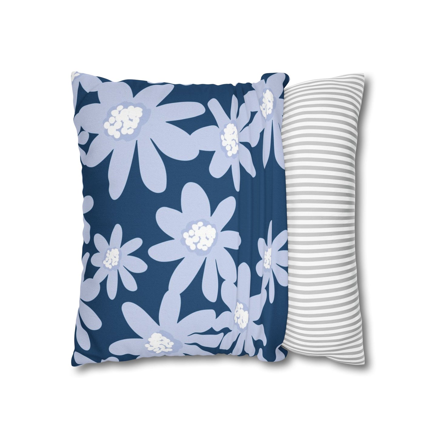 Floral Pattern Square Pillowcase - Cozy Home Decor, Flower Cushion Cover, Living Room Accent, Gift Idea, Spring Home Accessories