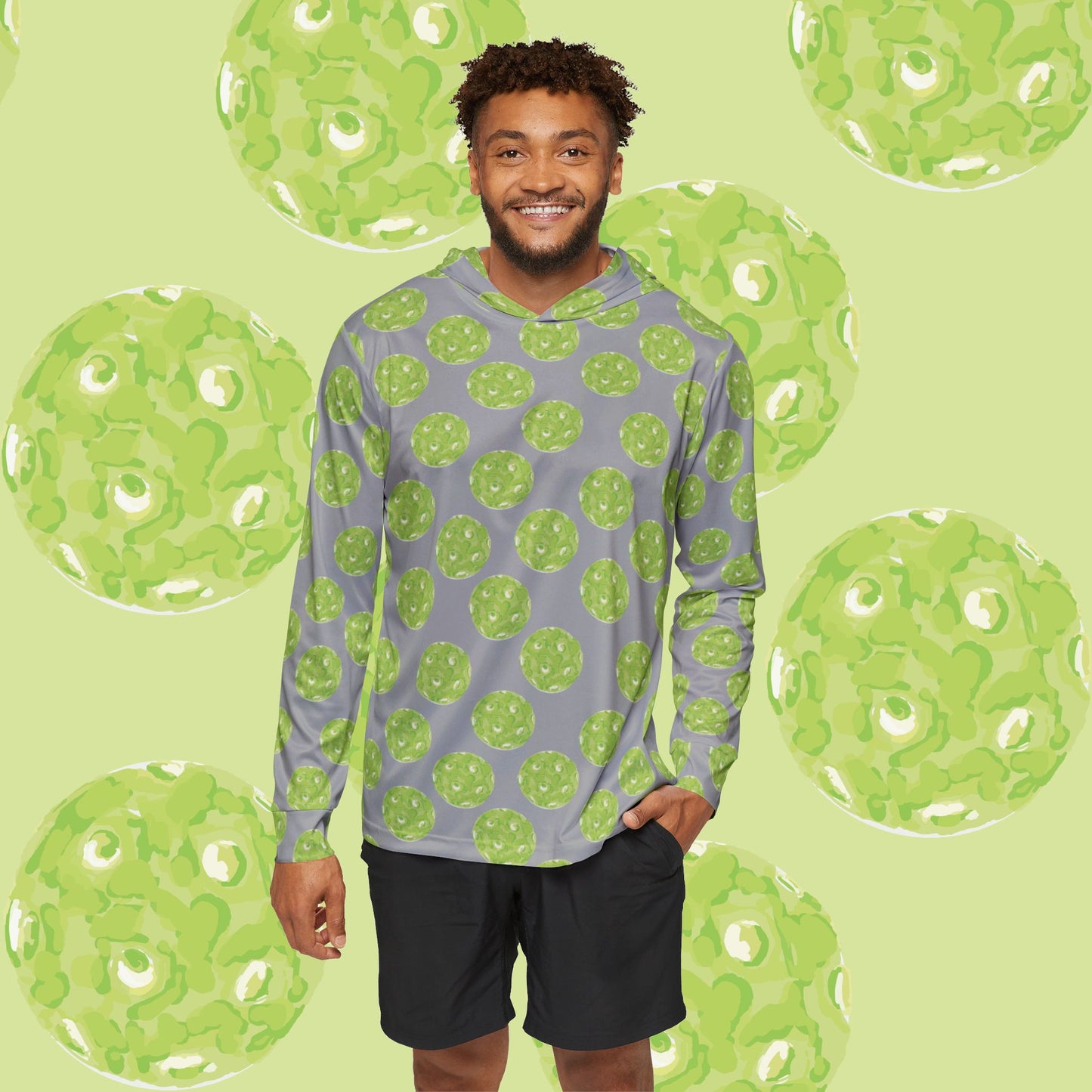 Uni Sex Sports Pickleball UPF +50 Sun Protection Warmup Hoodie, Trendy Activewear, Perfect for Workouts, Outdoor Adventures, Unique Gift for Him, Great for Sports Events