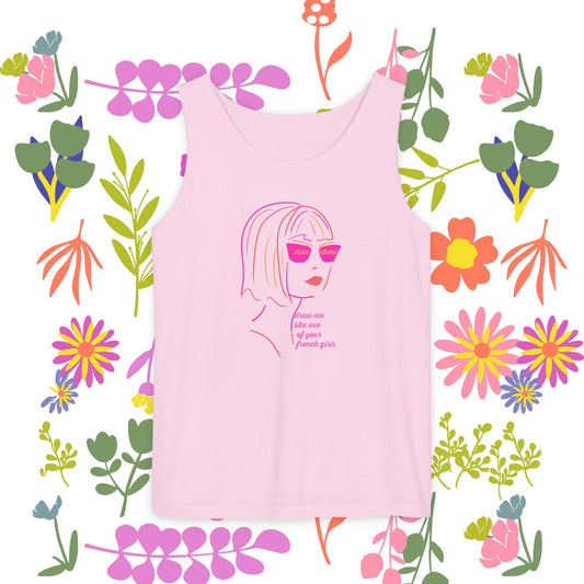 French Tank Top- "Draw me like one of your French girls."