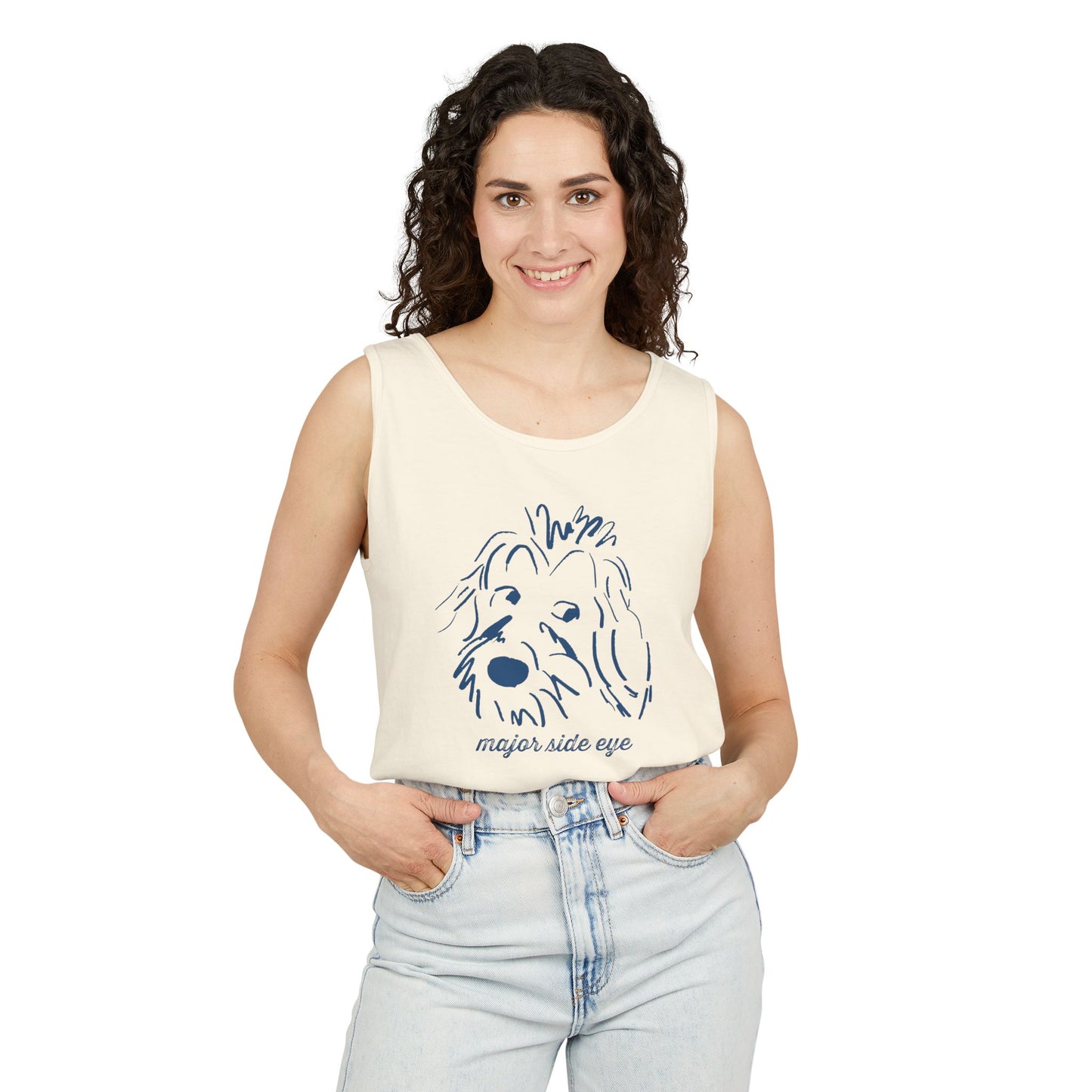 Tank Top Major Side Eye Did you know that Dogs are the only animal besides humans that whites in their eyes This needs to be celebrated! Dog lover gift.