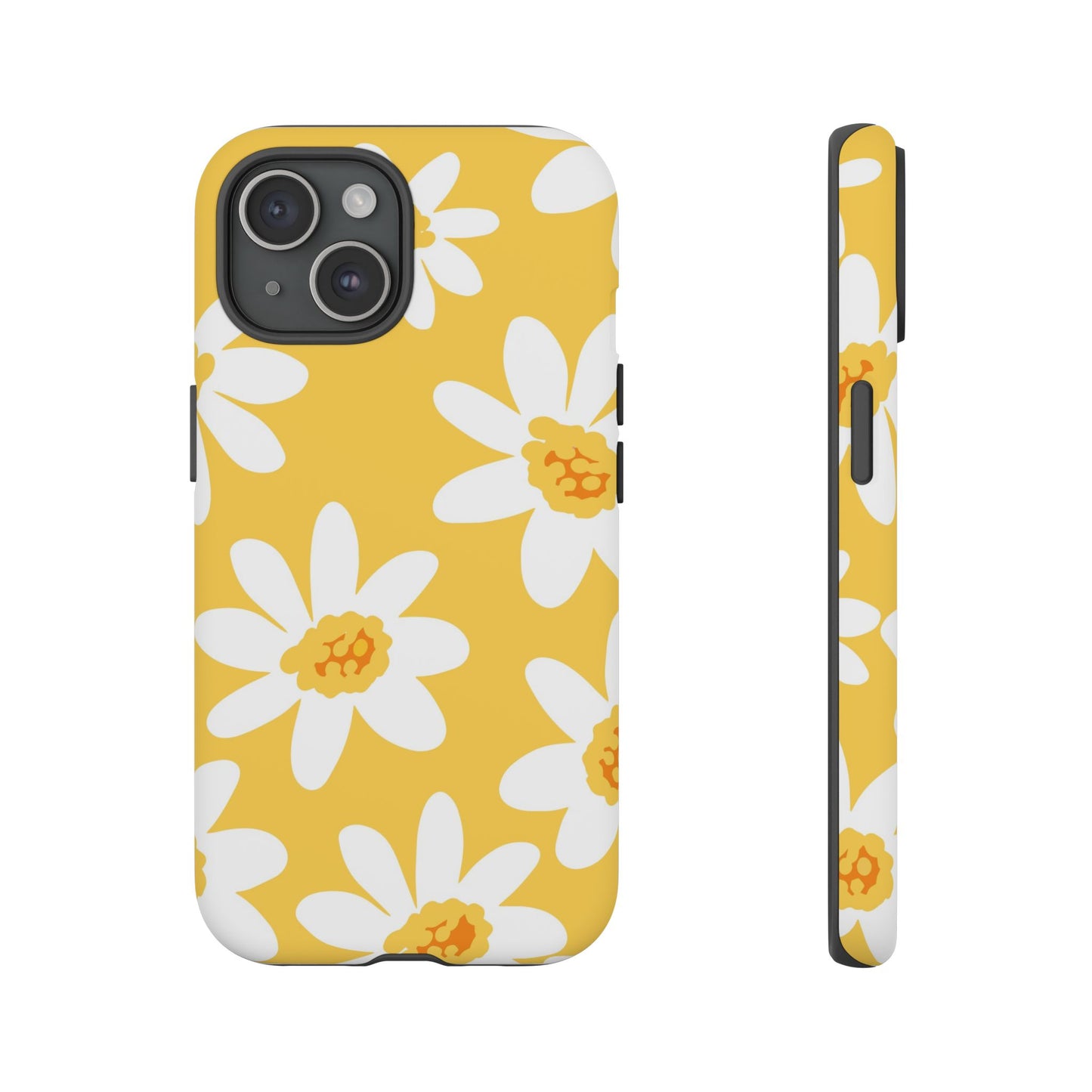 Yellow Daisy Phone Case, Floral Phone Cover, Tough Case, Summer Vibe Accessory, Gift for Nature Lovers, Bright Floral Design