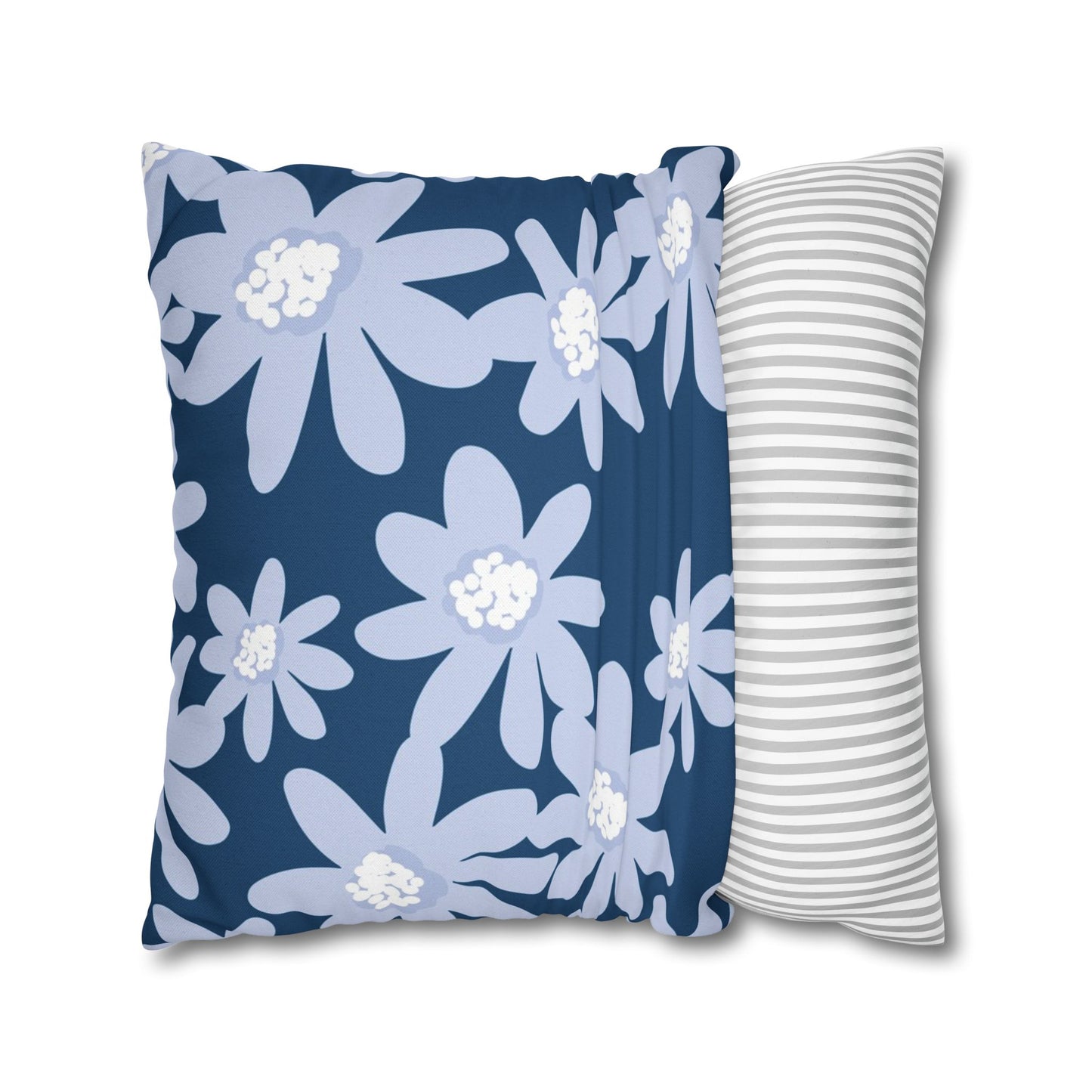 Floral Pattern Square Pillowcase - Cozy Home Decor, Flower Cushion Cover, Living Room Accent, Gift Idea, Spring Home Accessories