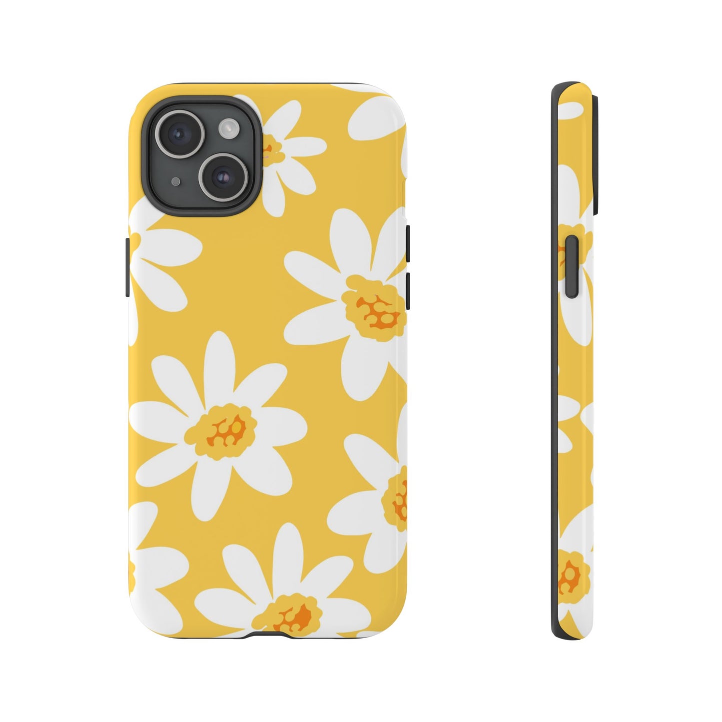 Yellow Daisy Phone Case, Floral Phone Cover, Tough Case, Summer Vibe Accessory, Gift for Nature Lovers, Bright Floral Design