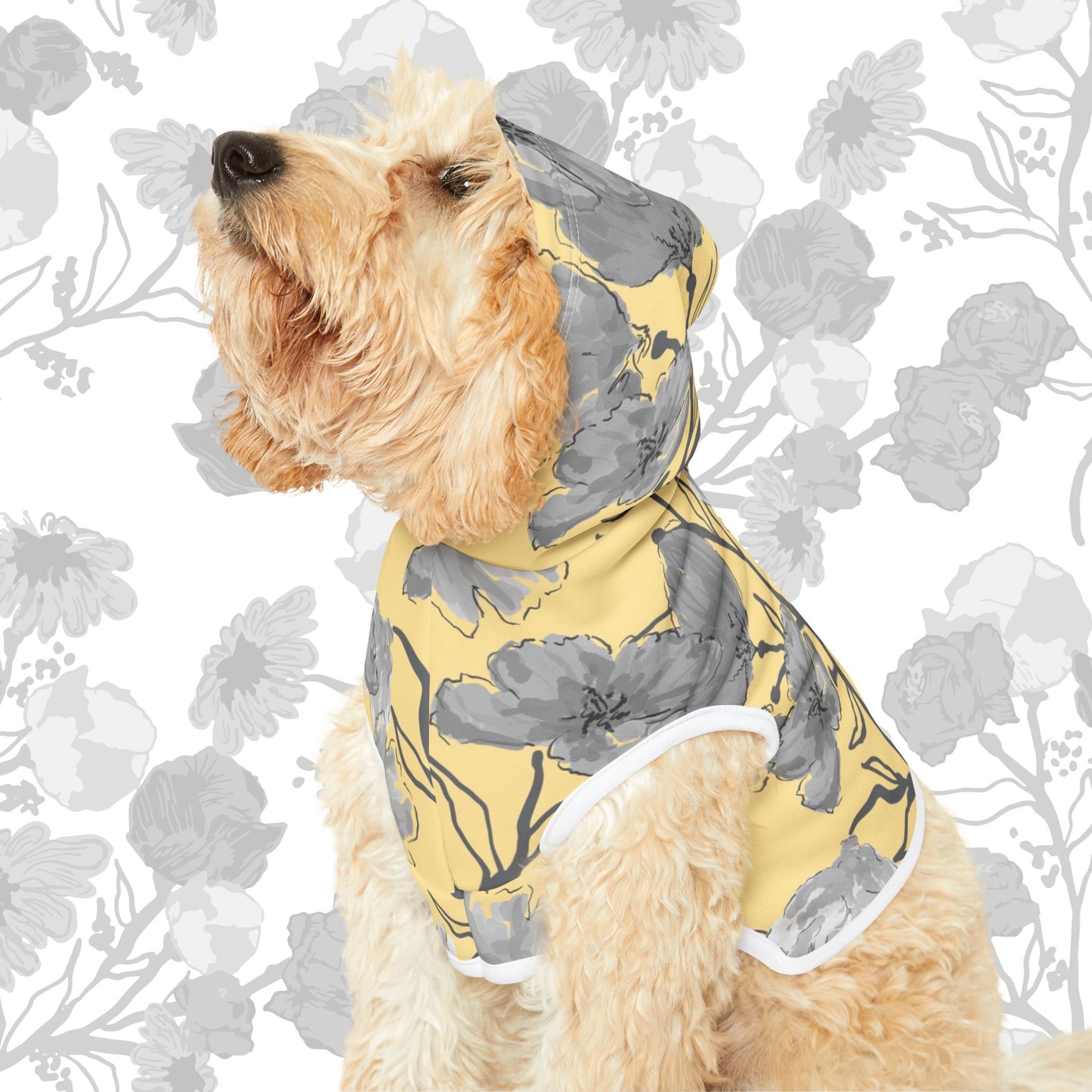 Floral Pet Hoodie - Stylish Dog Apparel, Perfect for Walks, Pet Gifts, Dog Lover Hoodie, Spring Pet Fashion, Cute Pet Outfits