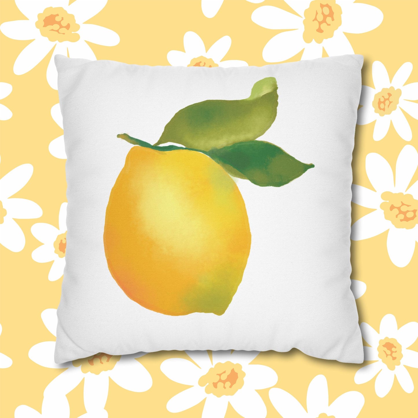 Lemon Print Pillowcase, Citrus Decor, Summer Home, Throw Pillow Cover, Gift for Fruit Lovers, Cozy Living Room Accent