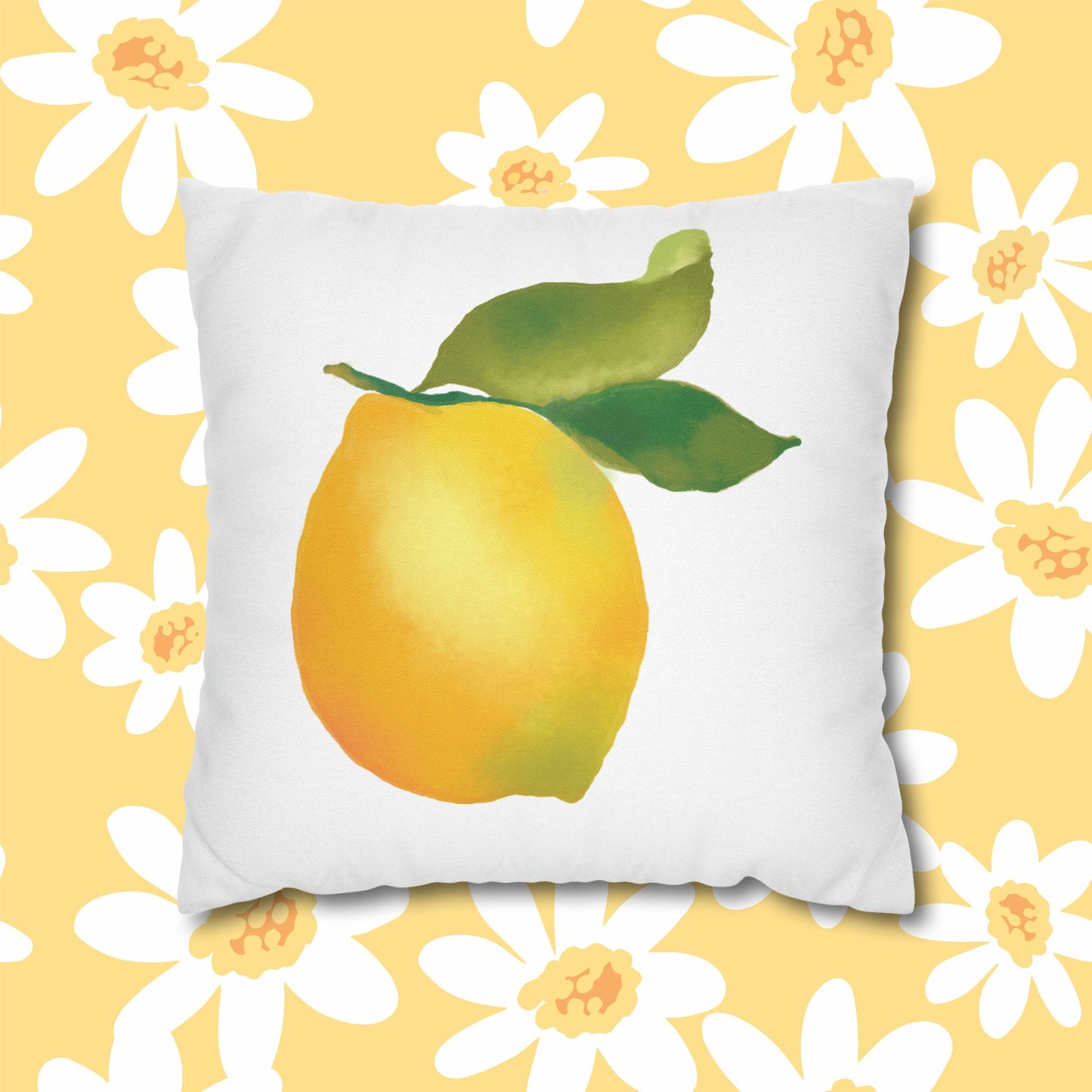 Lemon Print Pillowcase, Citrus Decor, Summer Home, Throw Pillow Cover, Gift for Fruit Lovers, Cozy Living Room Accent