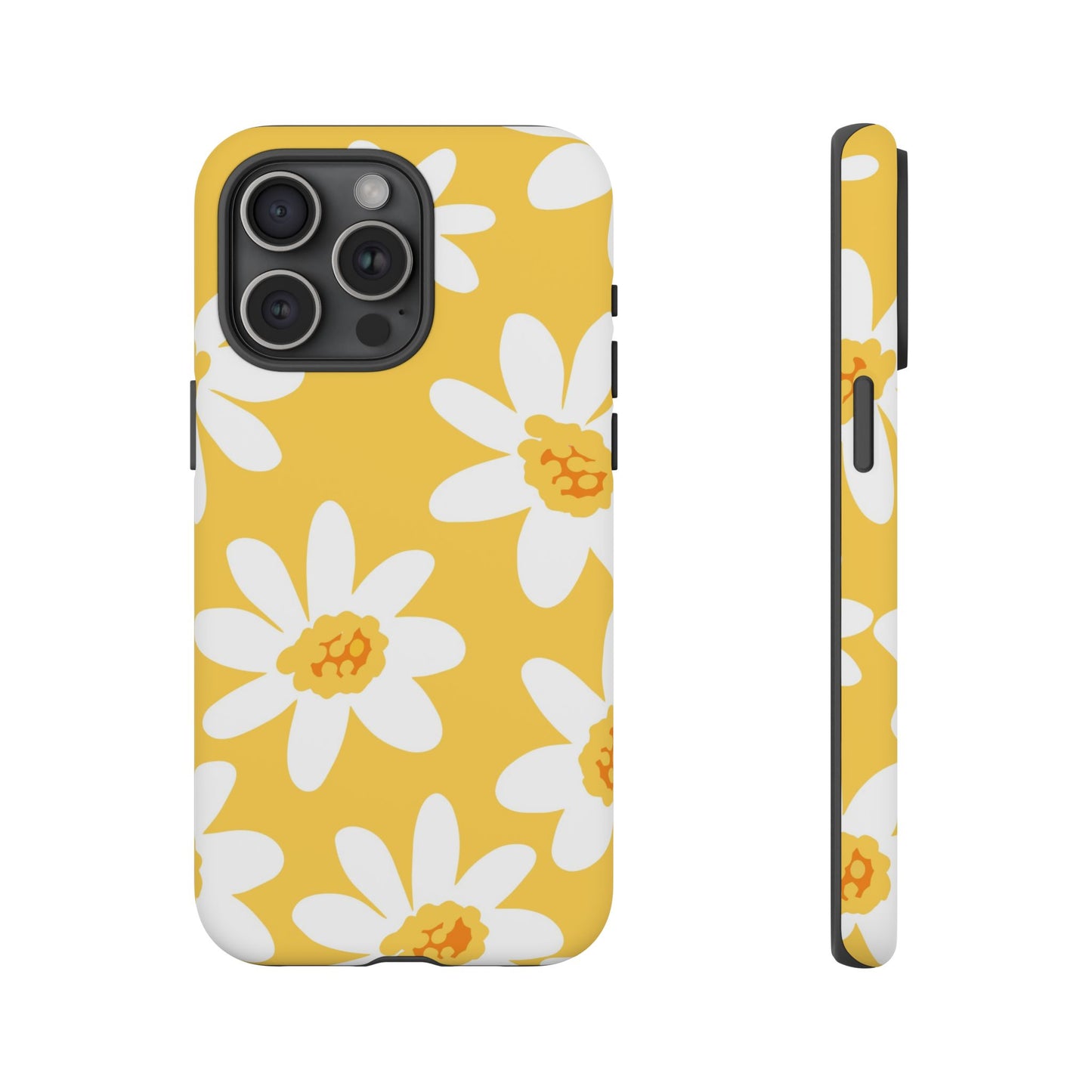 Yellow Daisy Phone Case, Floral Phone Cover, Tough Case, Summer Vibe Accessory, Gift for Nature Lovers, Bright Floral Design