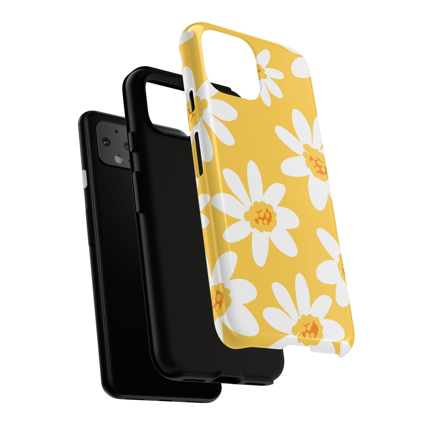 Yellow Daisy Phone Case, Floral Phone Cover, Tough Case, Summer Vibe Accessory, Gift for Nature Lovers, Bright Floral Design