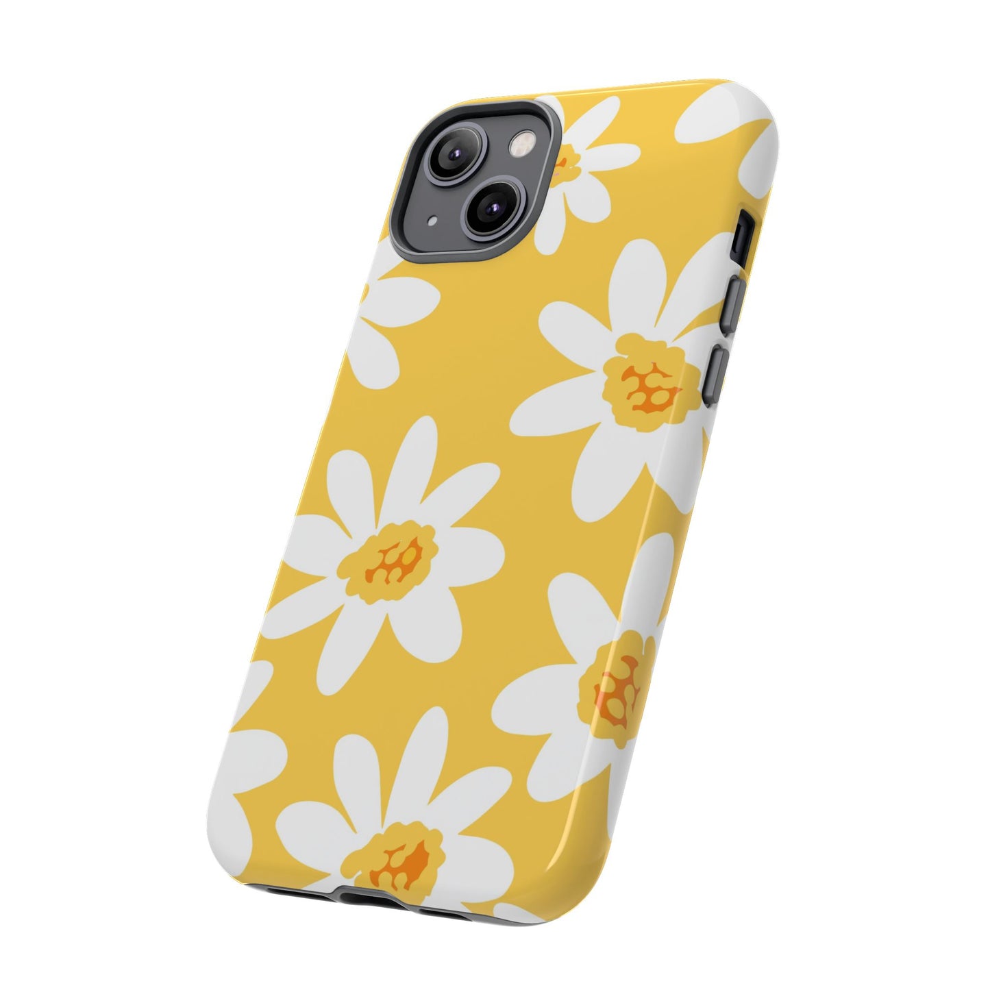 Yellow Daisy Phone Case, Floral Phone Cover, Tough Case, Summer Vibe Accessory, Gift for Nature Lovers, Bright Floral Design