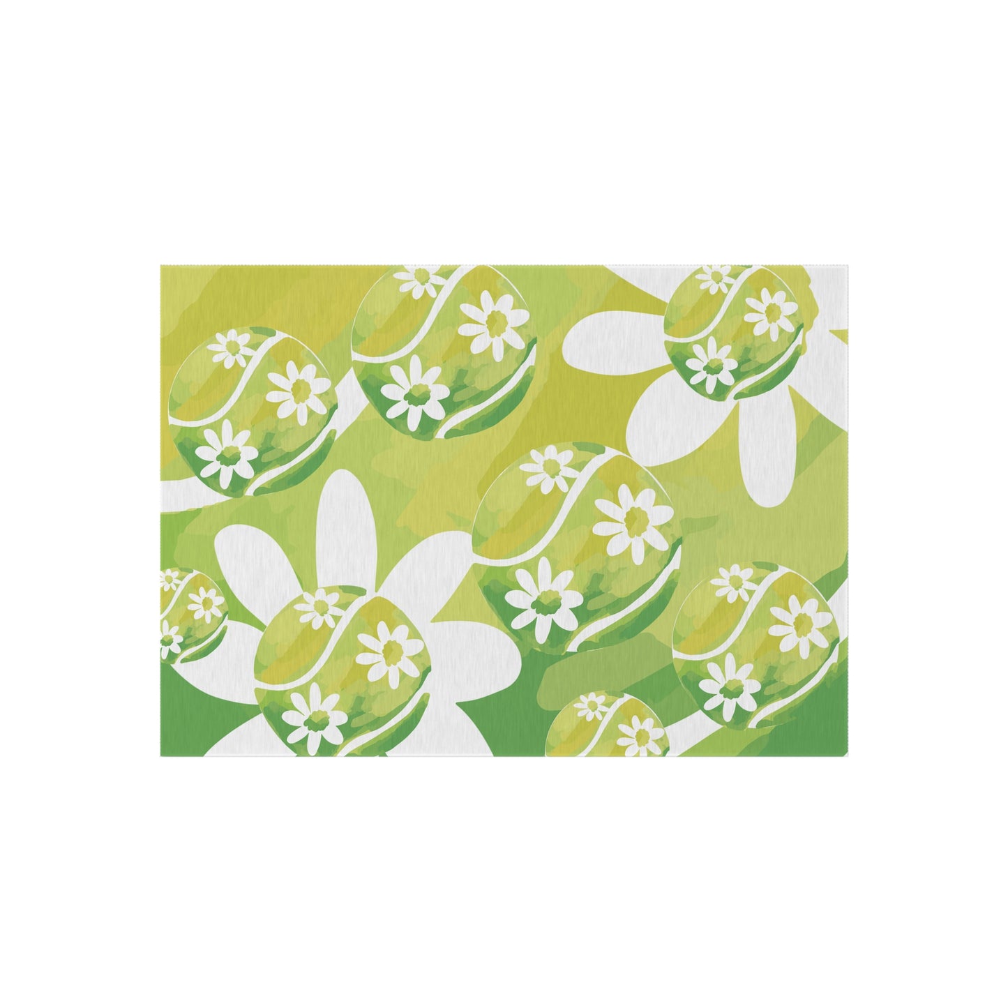 Tennis Daisy Flower Pattern Outdoor Rug - Brighten Your Patio, Garden, or Entryway, Bohemian Decor, Easter Gift, Spring Vibes, Cozy Outdoor Living