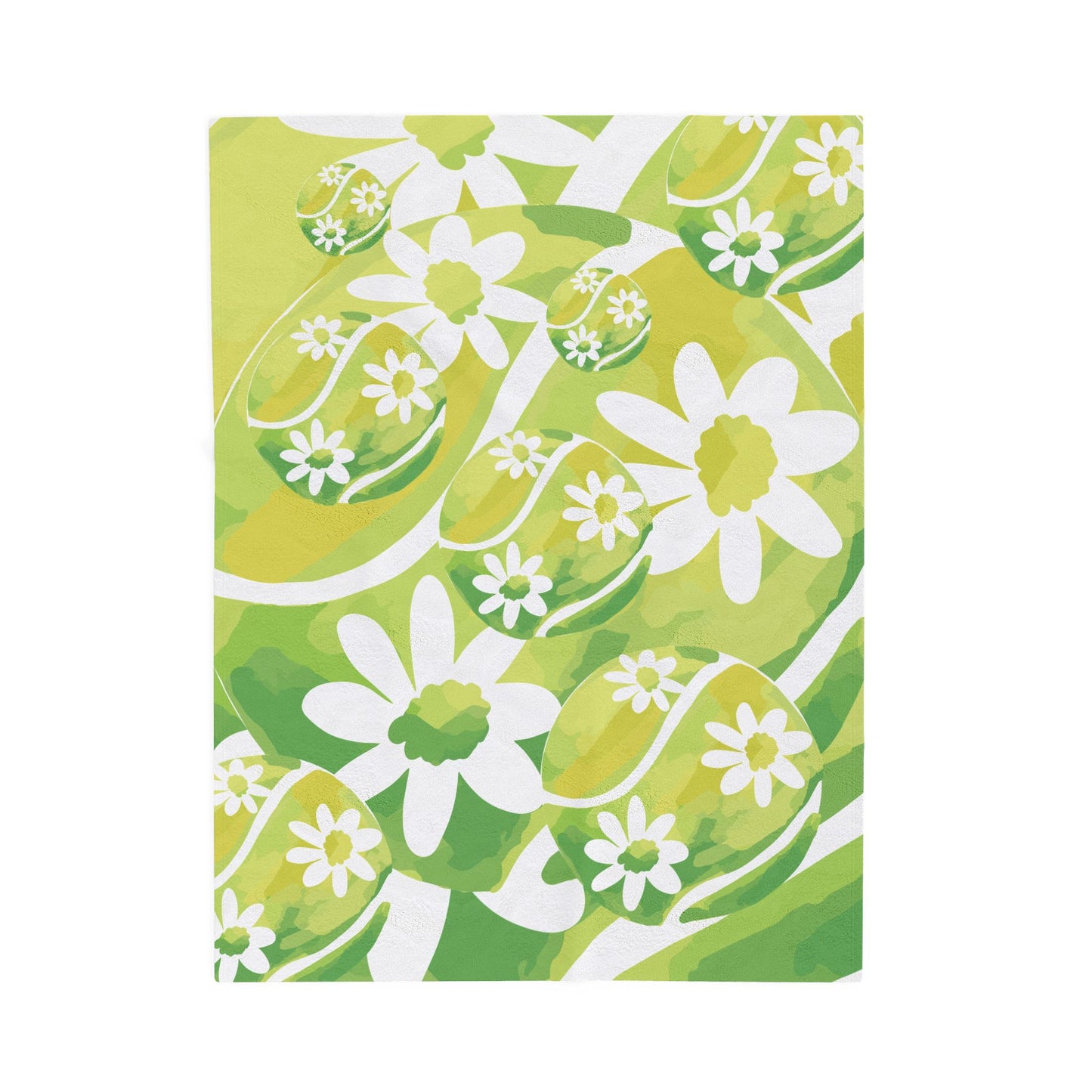 Tennis Ball Daisy Vibrant Floral Velveteen Plush Blanket, Cozy Gift for Home, Spring Decor, Outdoor Picnics, Birthday Present, Tennis gift