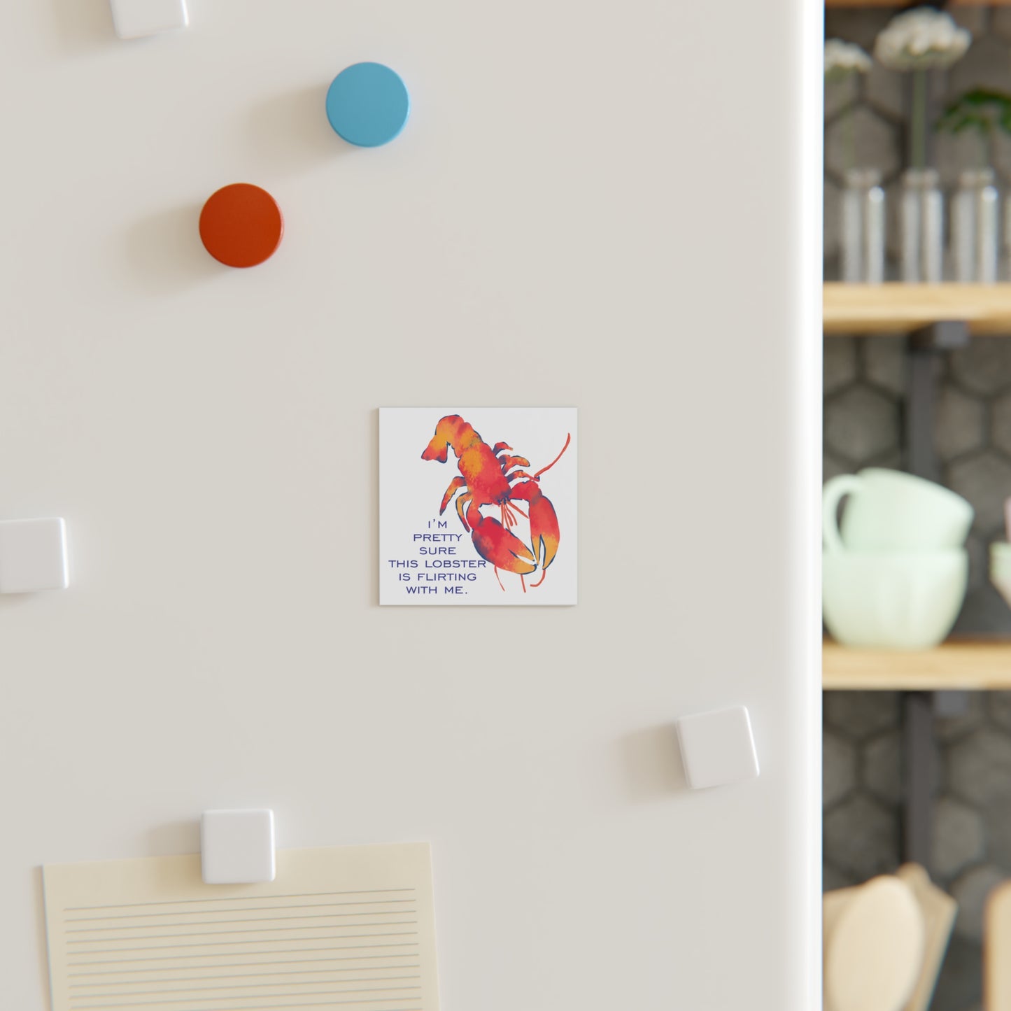Playful Lobster Magnet | Cute Kitchen Decor, Nautical Gift, Seafood Lover's Fun, Kitchen Wall Art, Quirky Fridge Magnet