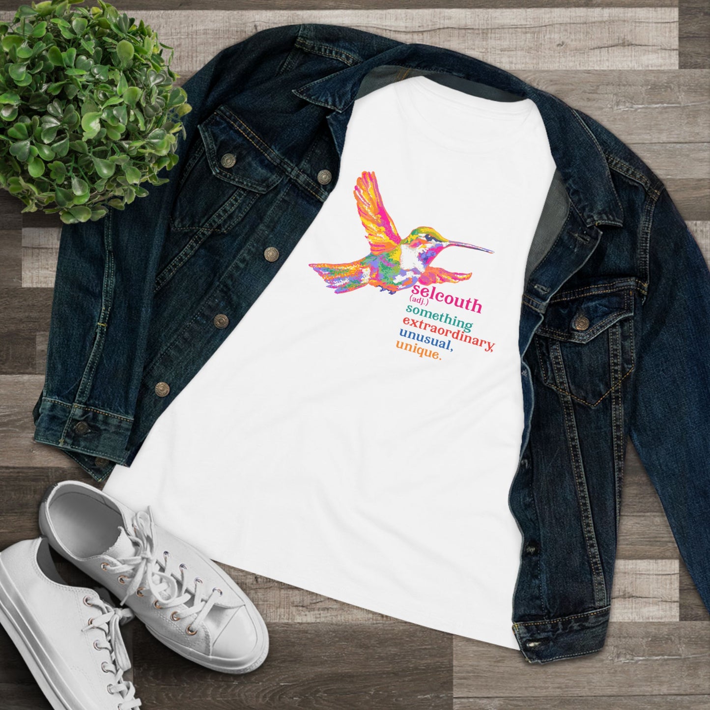 Cotton Tee - Hummingbird... Selcouth Unusual, Unique and Extraordinary