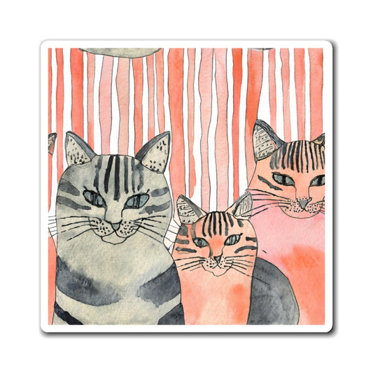 Whimsical Cat Magnets - Cute Kitty Fridge Decor for Cat Lovers, Animal Gifts, Home Decor, Unique Housewarming, Pet Supplies
