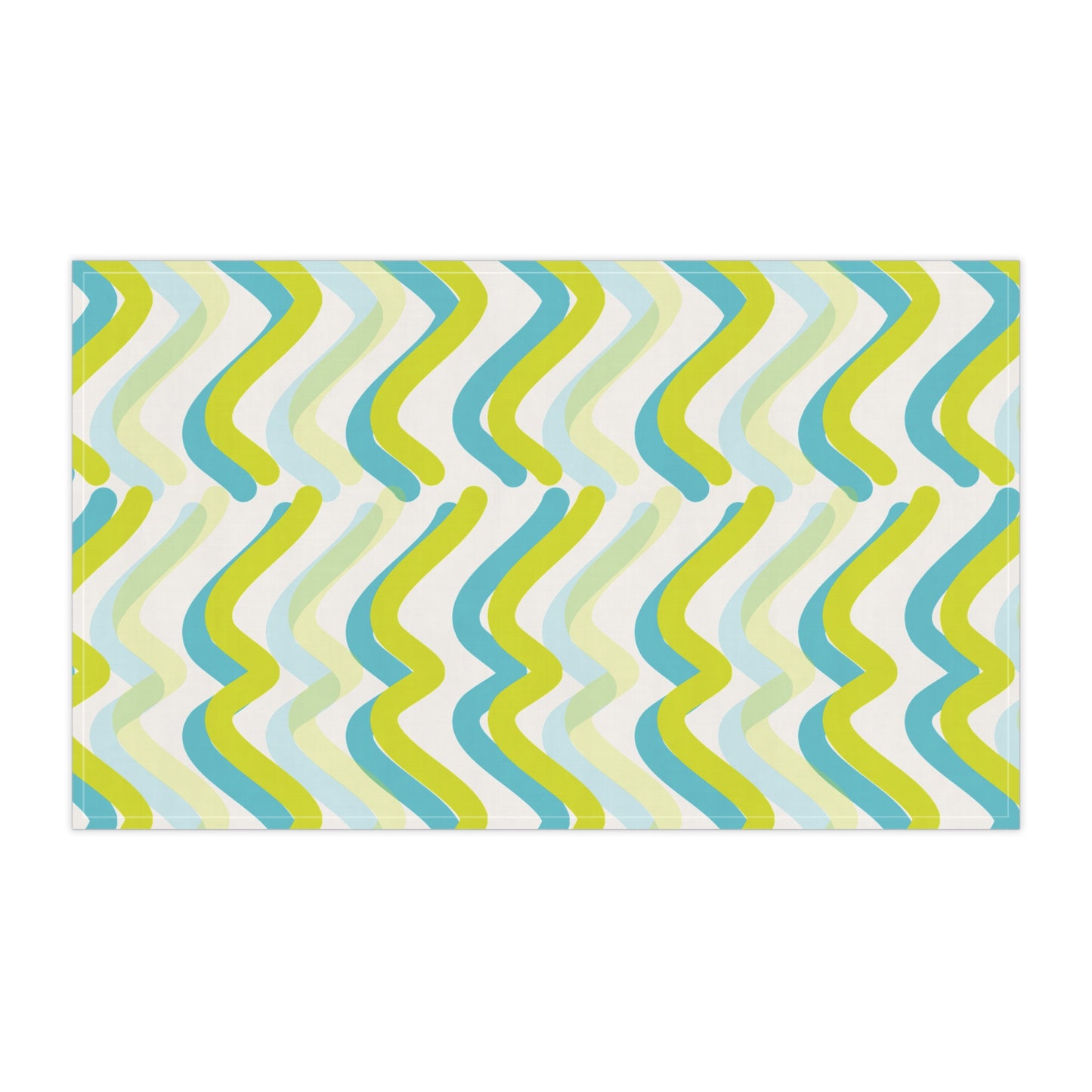 Vibrant Wave Pattern Tea Towels, Kitchen Decor, Gifts for Home, Summer BBQ Essentials, Eco-Friendly Cotton Laundry