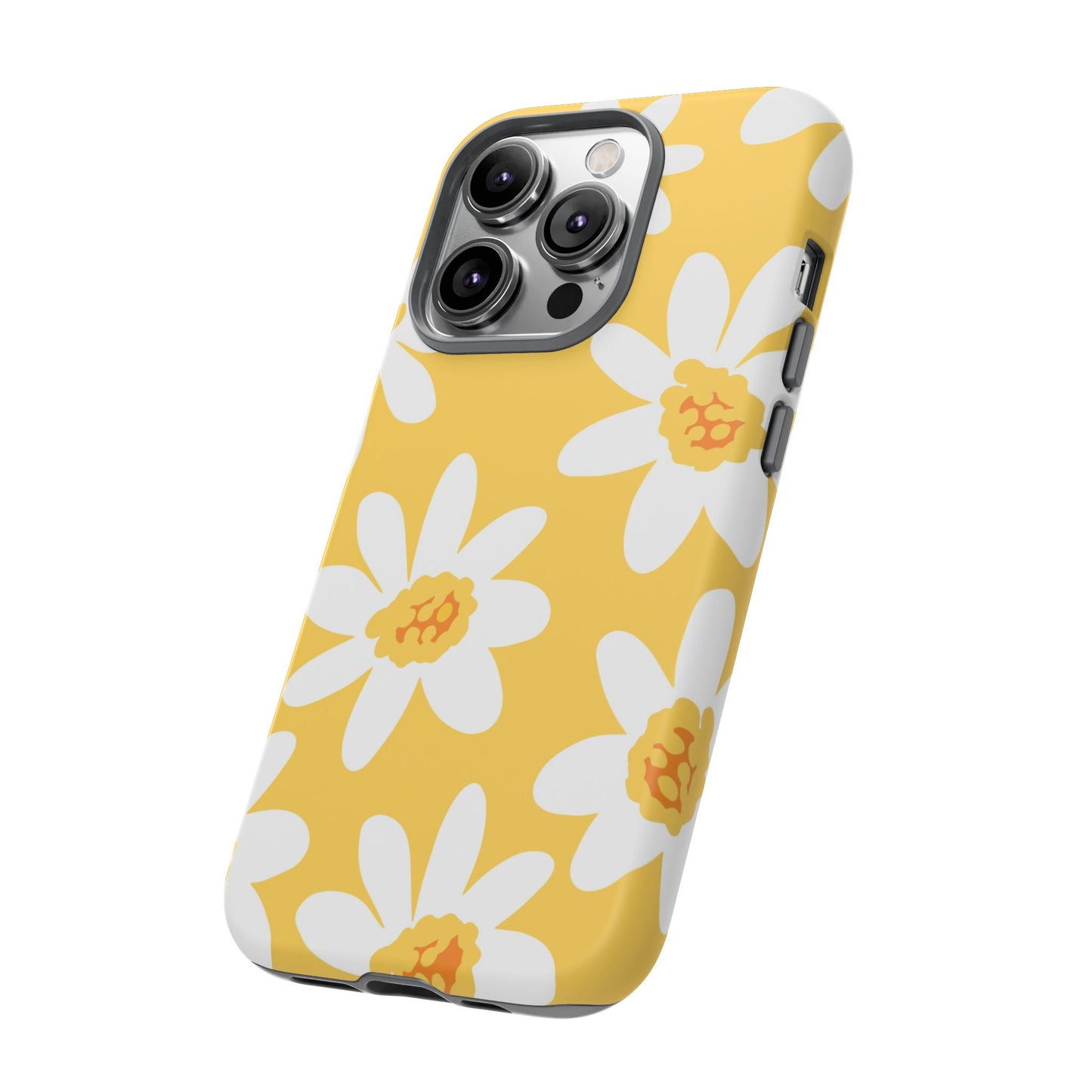 Yellow Daisy Phone Case, Floral Phone Cover, Tough Case, Summer Vibe Accessory, Gift for Nature Lovers, Bright Floral Design