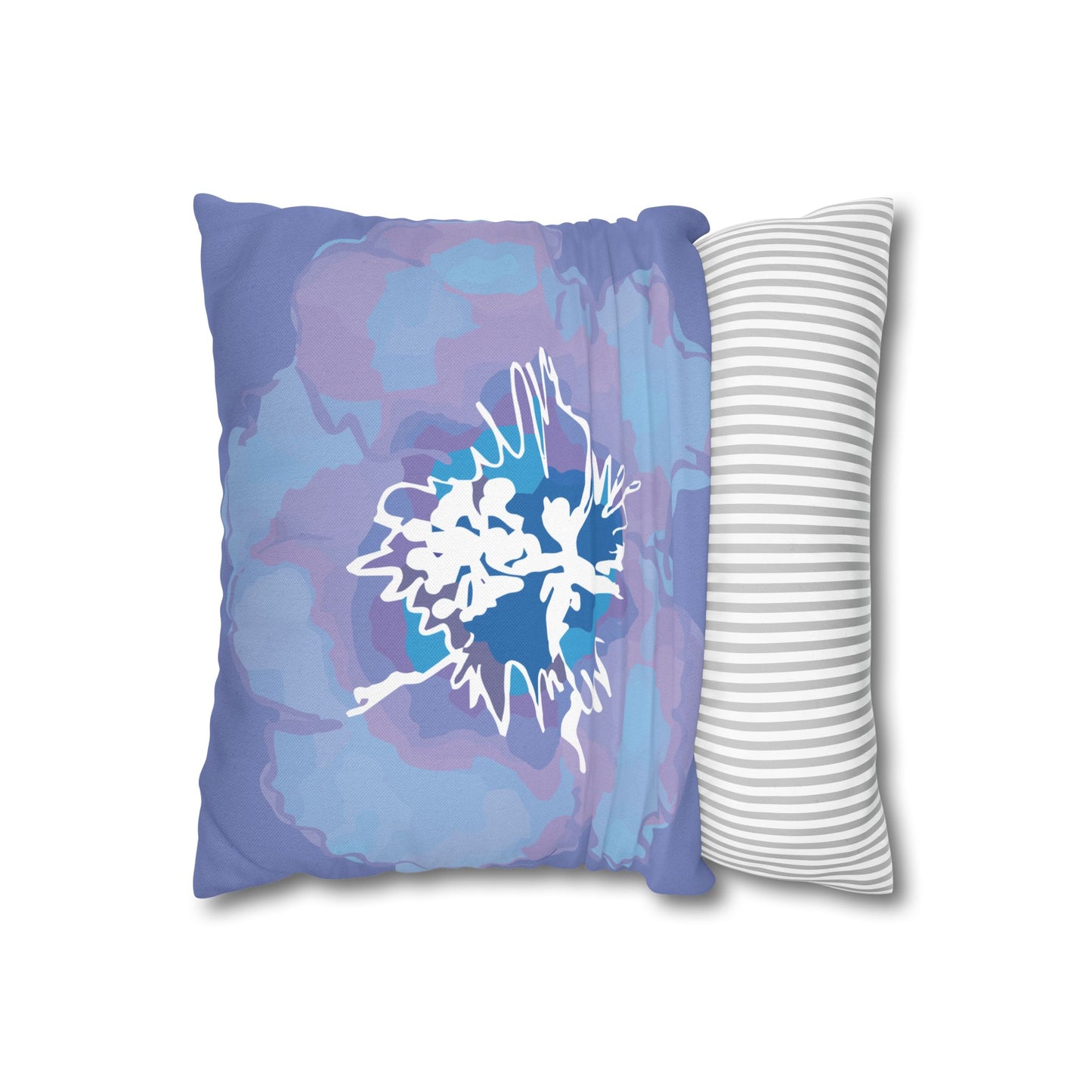 Beautiful Azalea Floral Periwinkle Patterned Pillowcase | Cozy Home Decor, Dreamy Bedroom Accents, Unique Gift, Stylish Cushion Cover