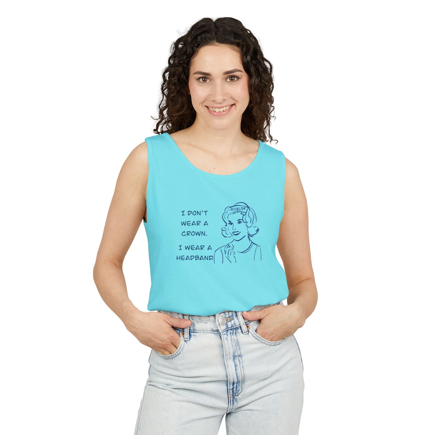 Headband Queen of the Court Tank Top - Cute Summer Shirt, Gift for Her, Feminist Apparel, Casual Wear, Birthday Gift, Tennis Gift, Pickleball Gift