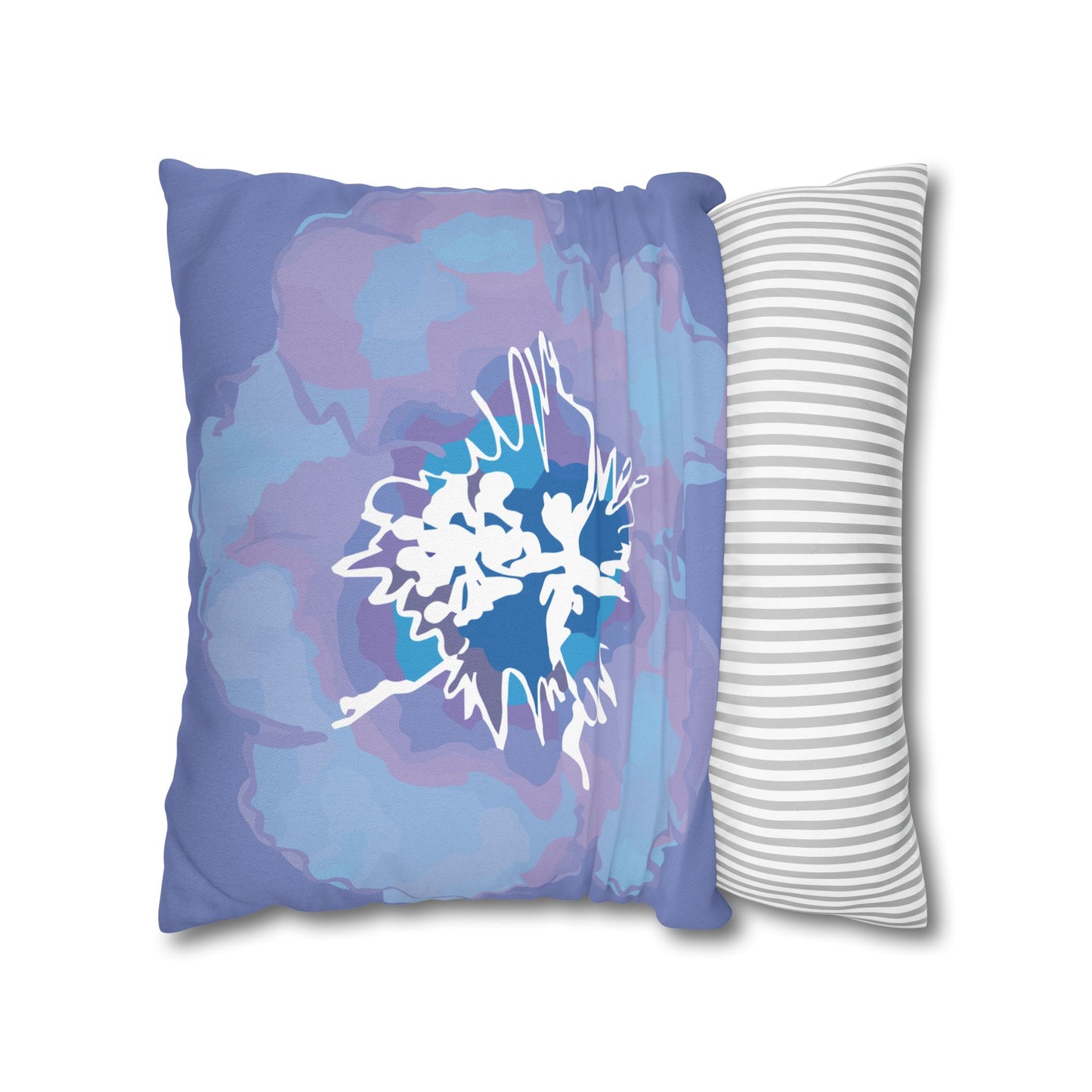 Beautiful Azalea Floral Periwinkle Patterned Pillowcase | Cozy Home Decor, Dreamy Bedroom Accents, Unique Gift, Stylish Cushion Cover