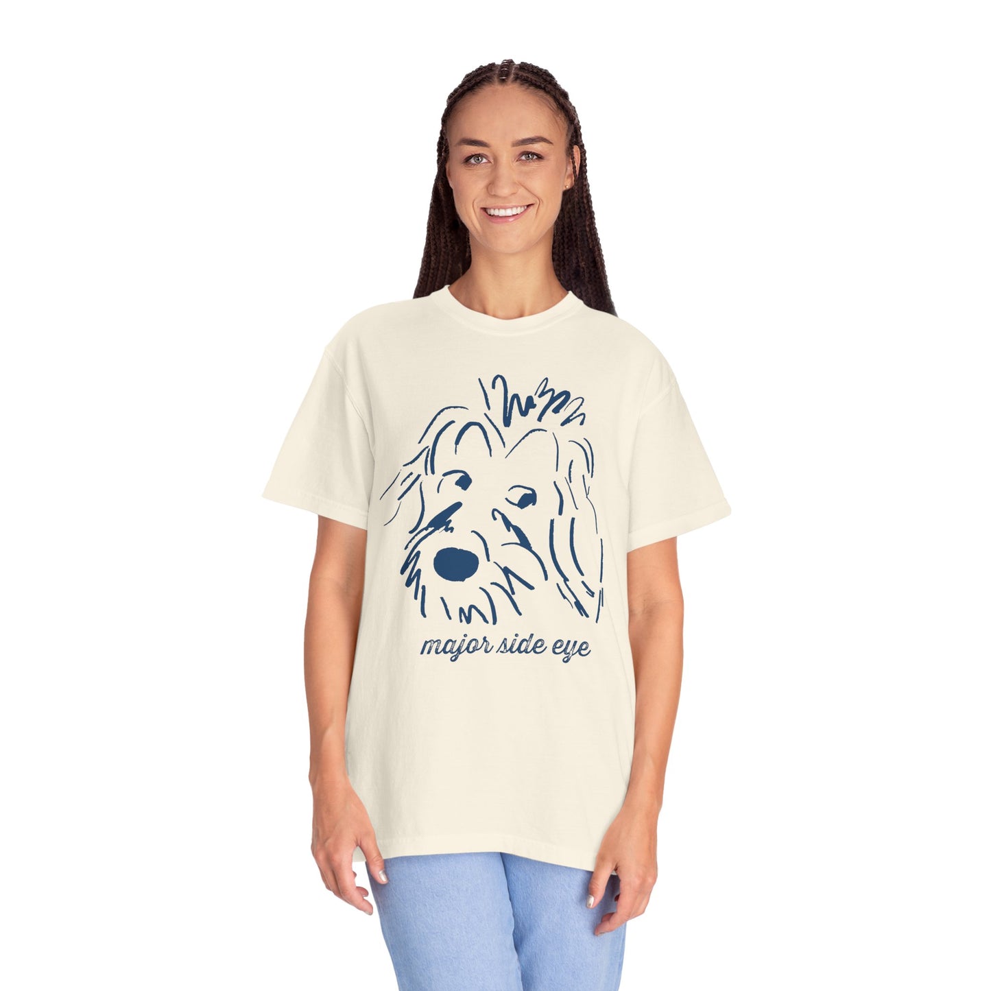 Major Side Eye Dog T-shirt, Funny Pet Lover Shirt, Unisex Gift for Dog Owners, Cute Animal Tee, Casual Everyday Wear