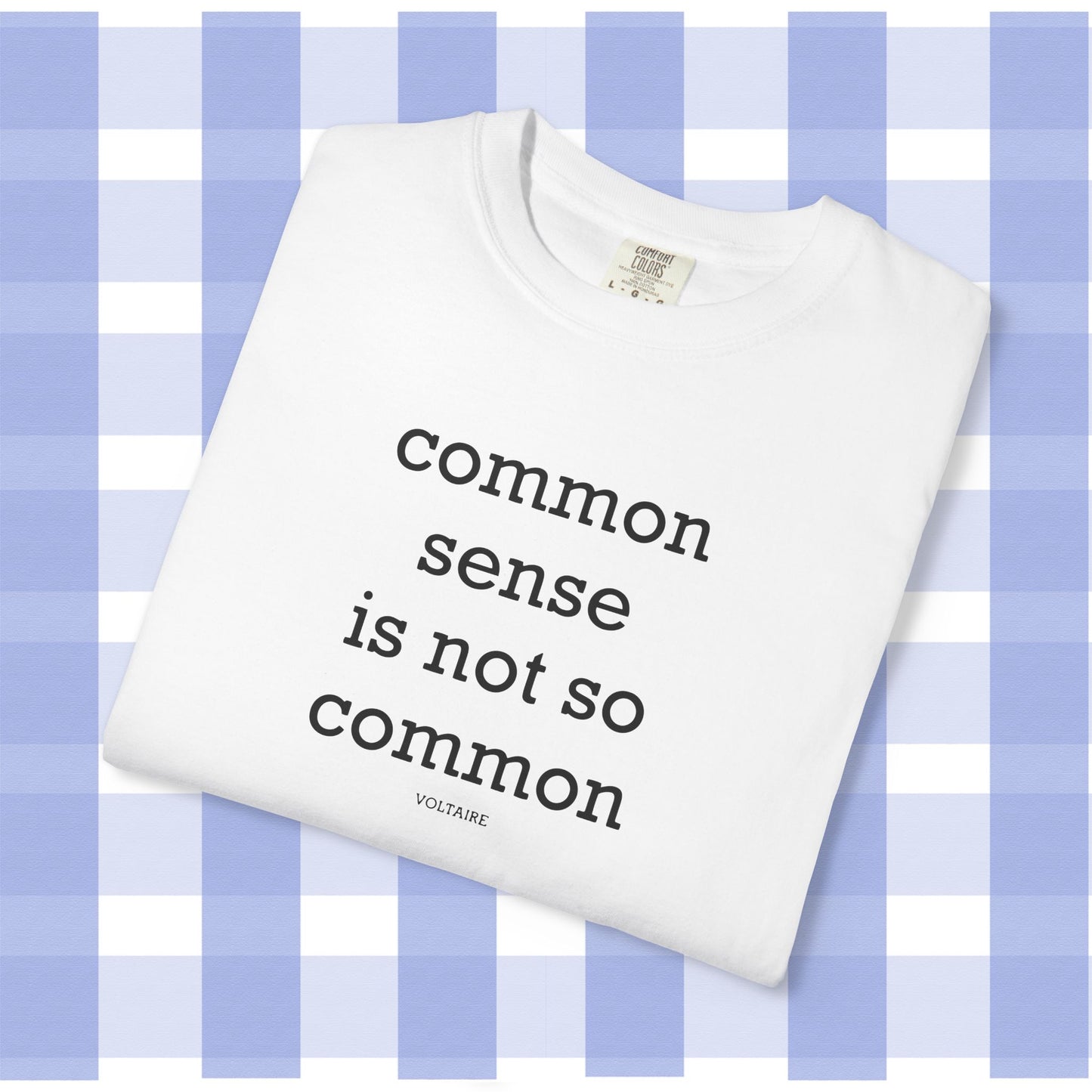 Common Sense Is Not So Common, Volraire Quote, Unisex T-Shirt