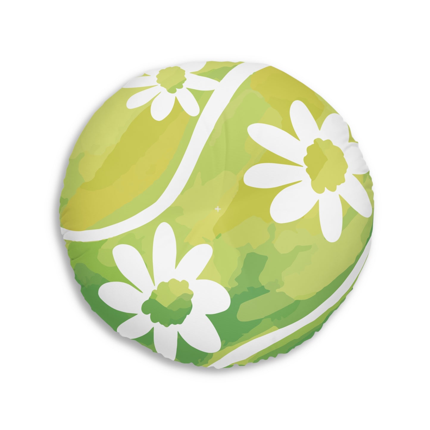 Charming Tennis Ball Floral Tufted Floor Pillow, Cozy Home Décor, Relaxation Accent, Gift for Tennis Lovers, Springtime Vibe