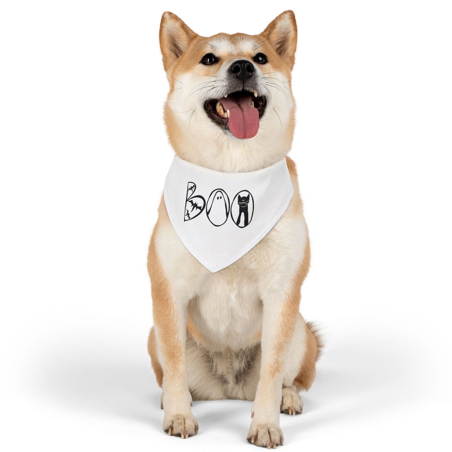 Adorable "Boo"  Pet Bandana Collar, Halloween Season dog attire, gift for dog lover's
