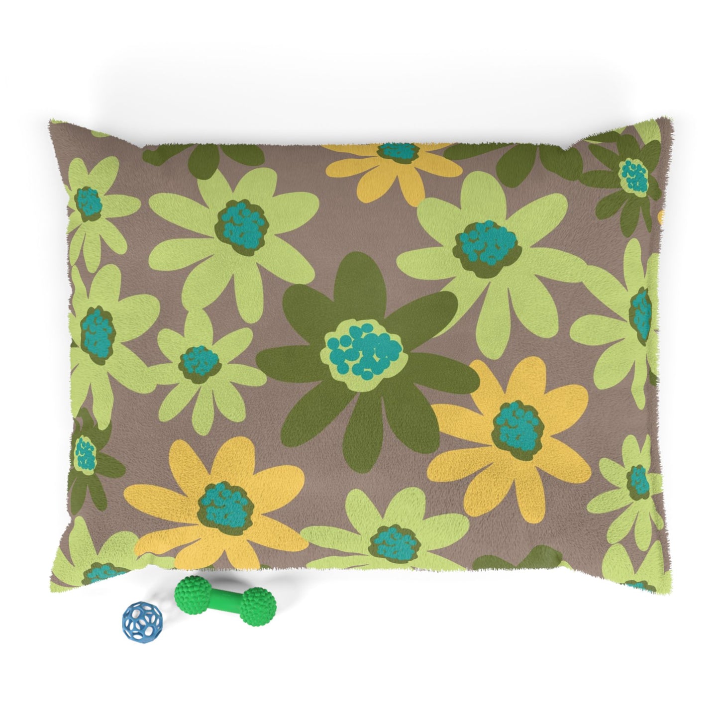 Floral Daisy Pet Bed, Cozy Dog & Cat Mattress, Eco-Friendly Flower Design Pet Cushion, Perfect for Home or Dog Crate, Great Pet Gift, Spring Decor