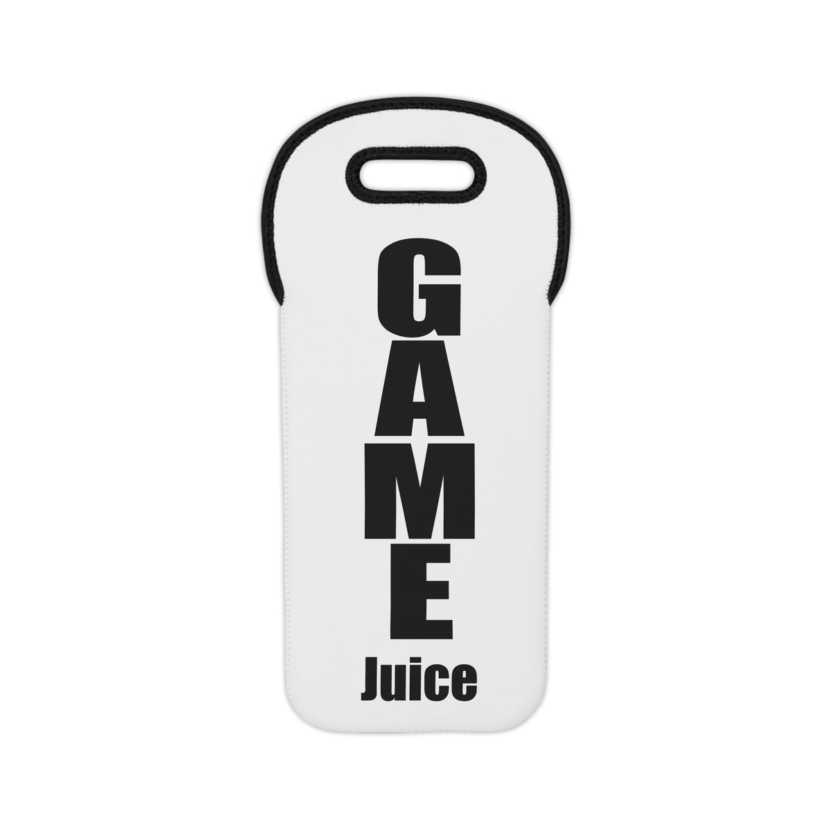 Wine Tote — "Game Juice" Vertical Print Wine Bottle Carrier