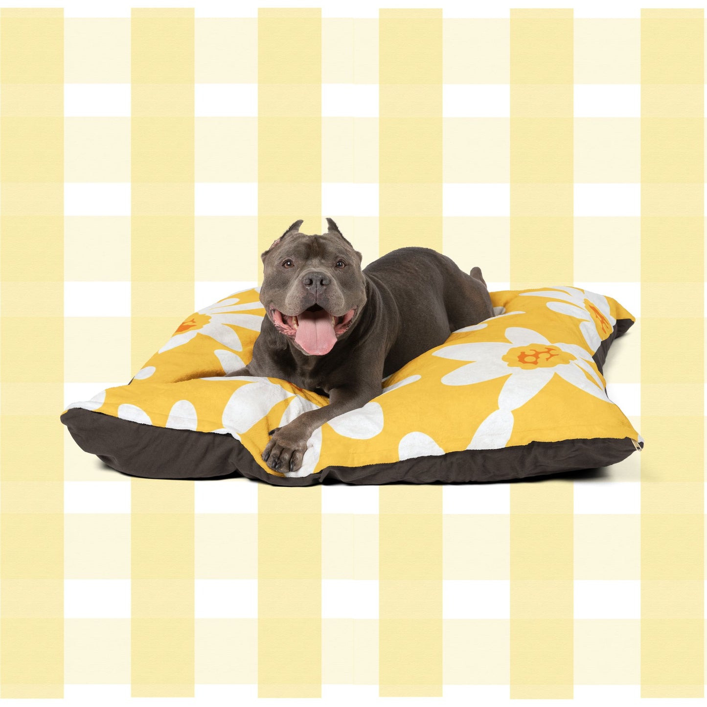 Sunny Floral Pet Bed, Cozy Dog Bed, Cat Bed for Home, Flower Pattern Pet Mat, Cute Puppy Bedding, Spring-Themed Dog Cushion