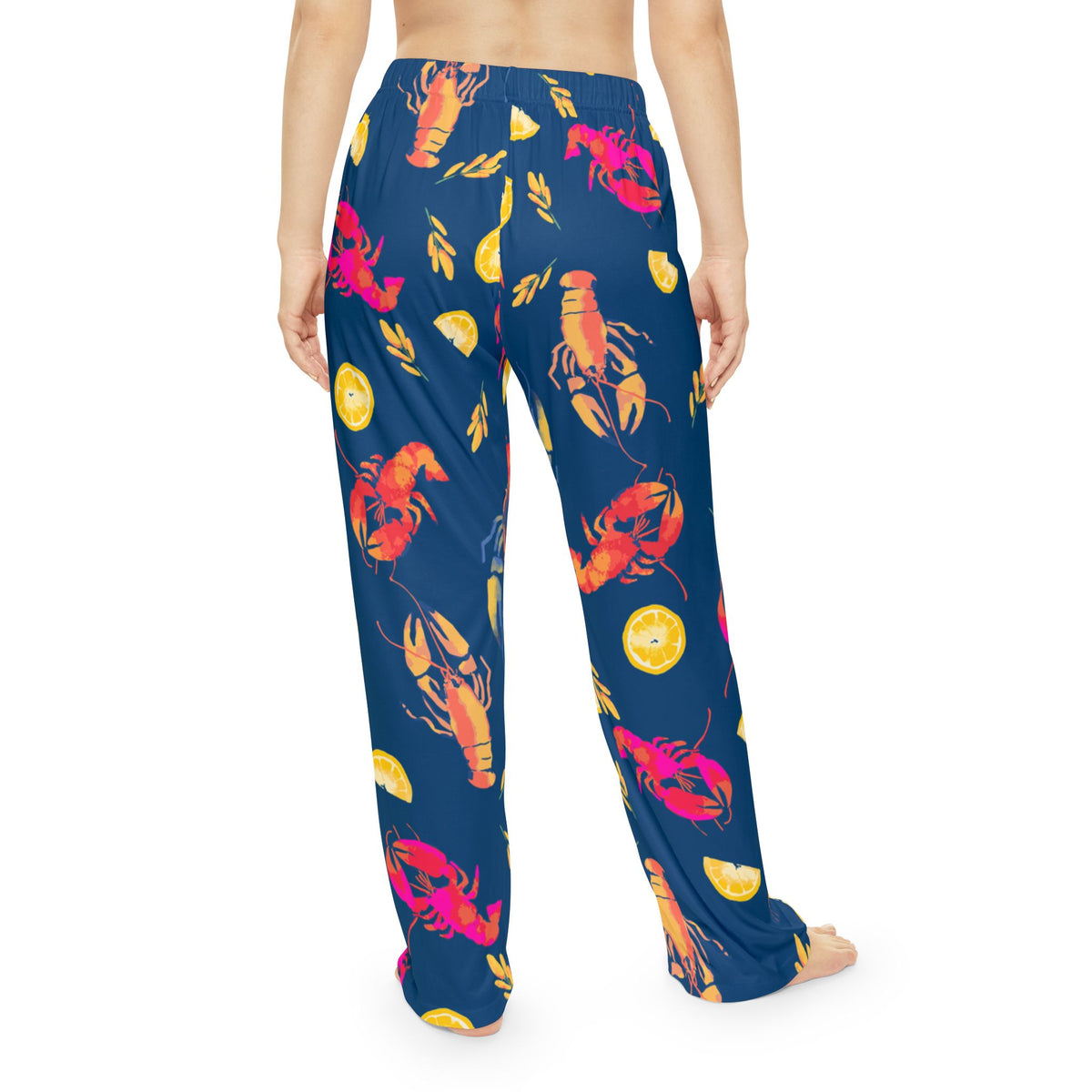 Lobster & Lemon Lounge Pants — Women's Relaxed Pajama Trousers