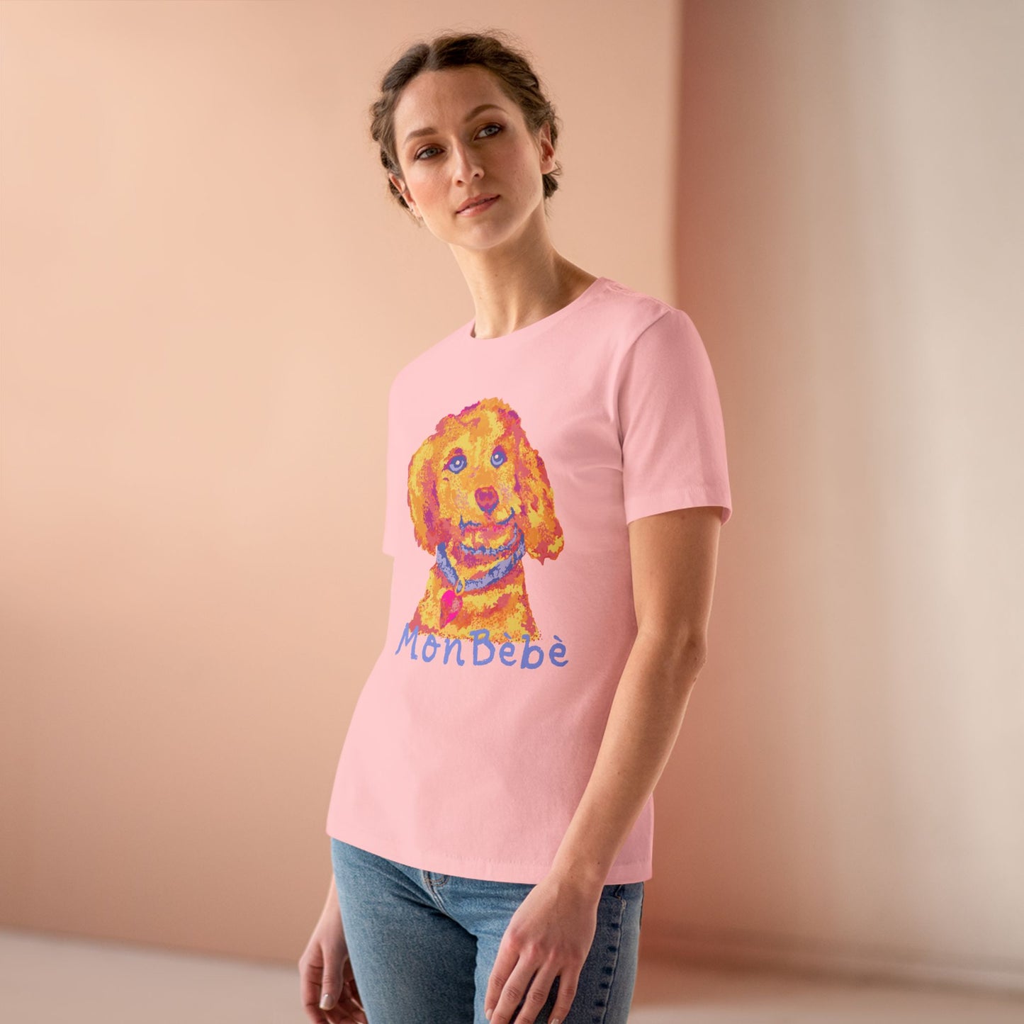 Cute Doodle Puppy Tee — "MonBebé" Women's Cotton T-Shirt