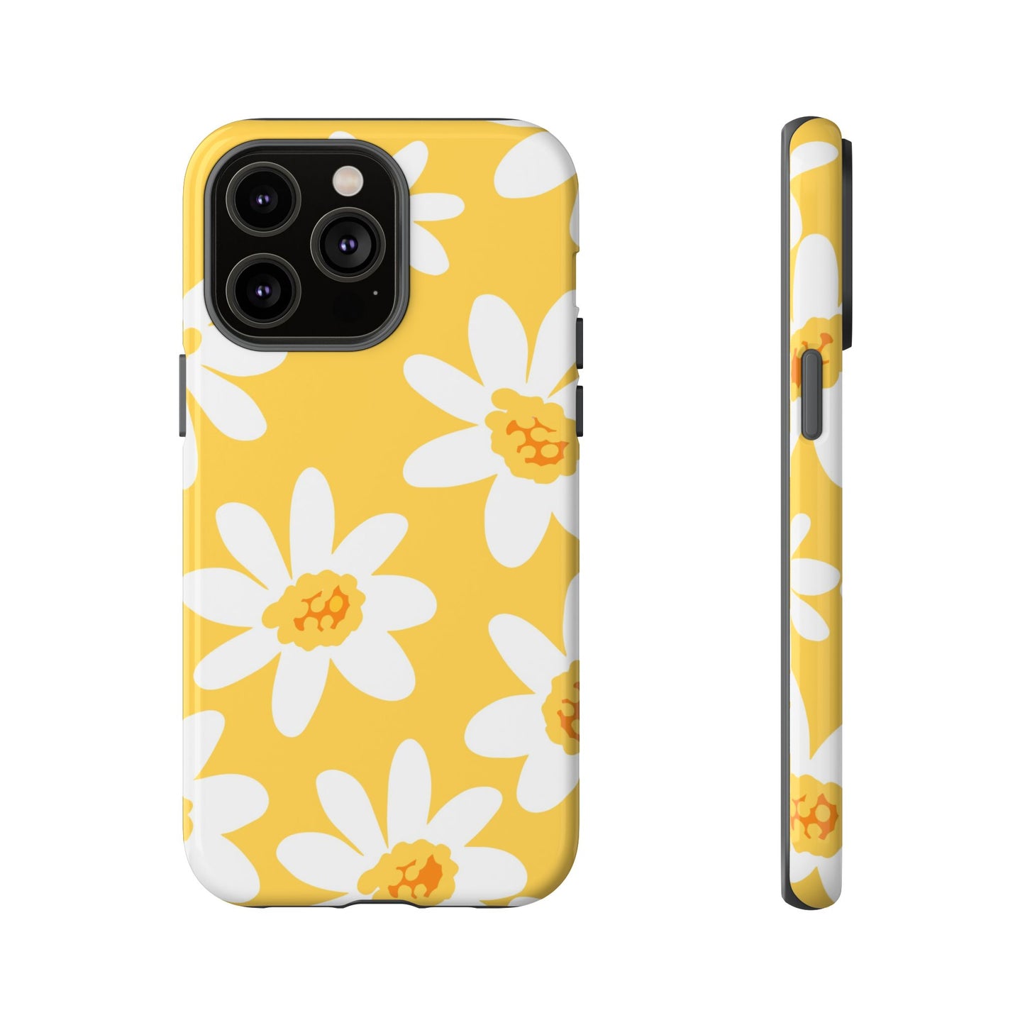 Yellow Daisy Phone Case, Floral Phone Cover, Tough Case, Summer Vibe Accessory, Gift for Nature Lovers, Bright Floral Design
