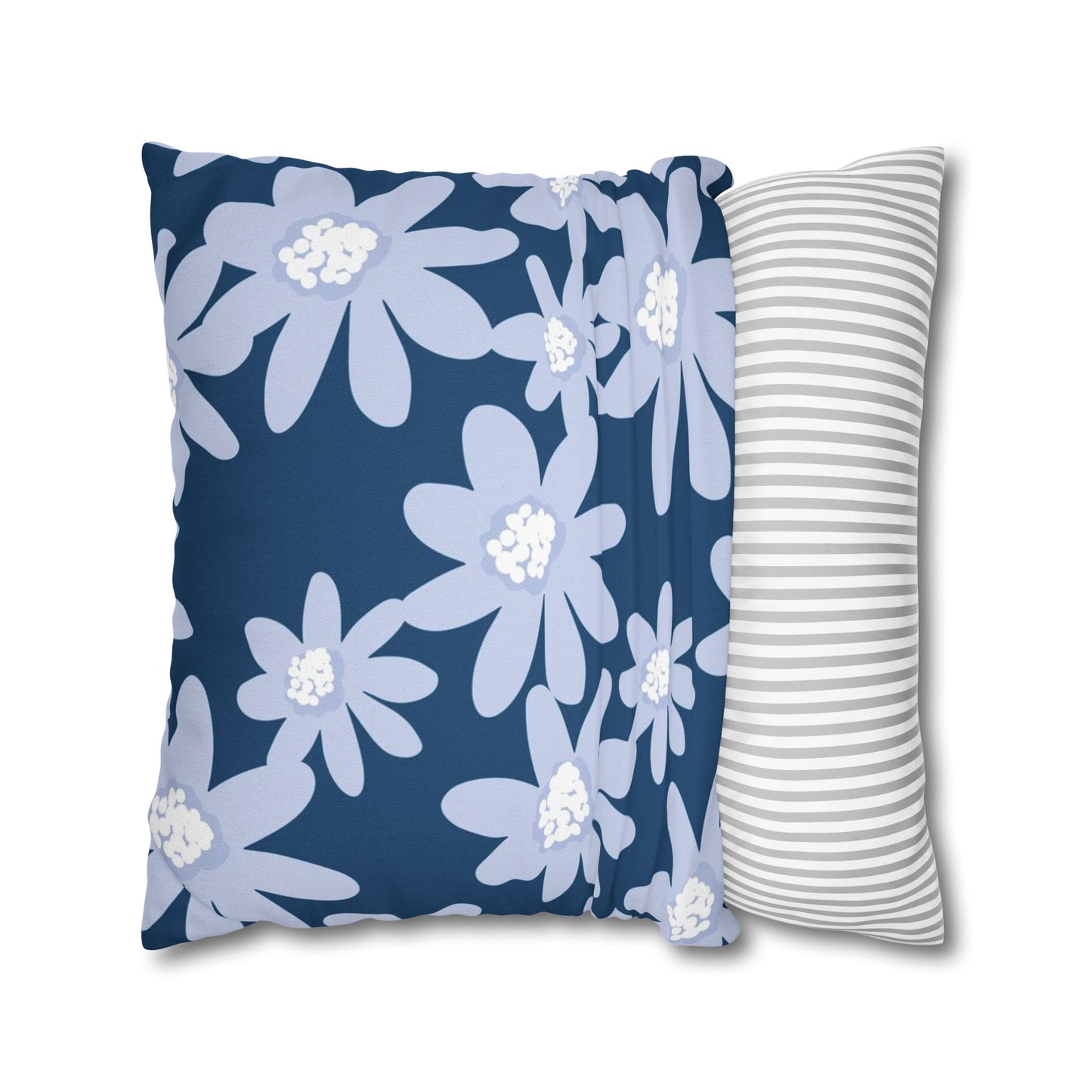 Floral Pattern Square Pillowcase - Cozy Home Decor, Flower Cushion Cover, Living Room Accent, Gift Idea, Spring Home Accessories