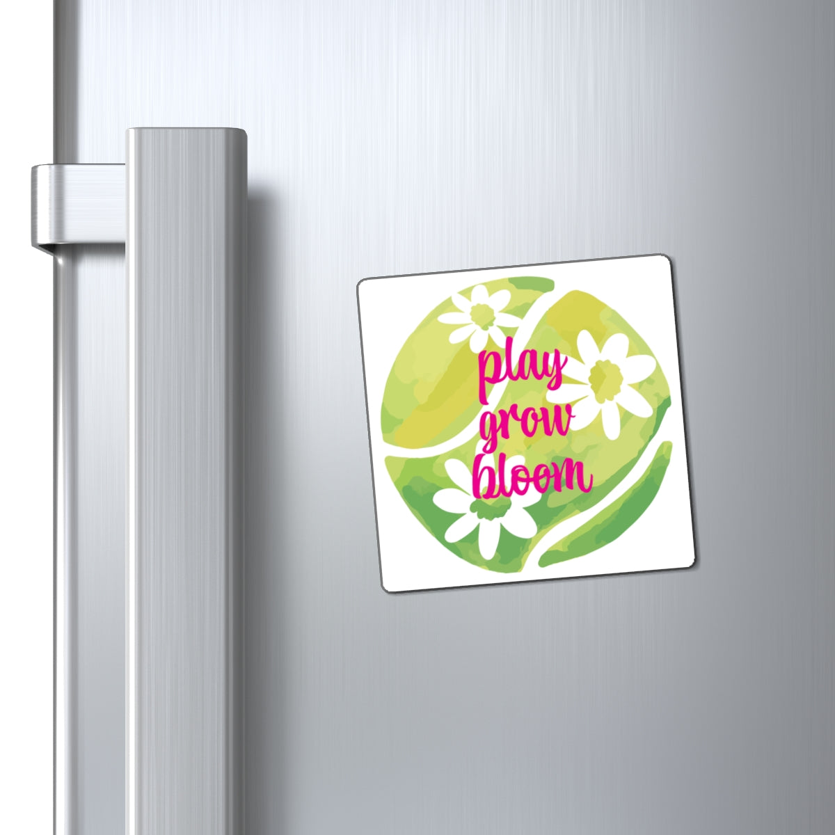 Play Grow Bloom Floral Magnet — Garden-Inspired Fridge Decor