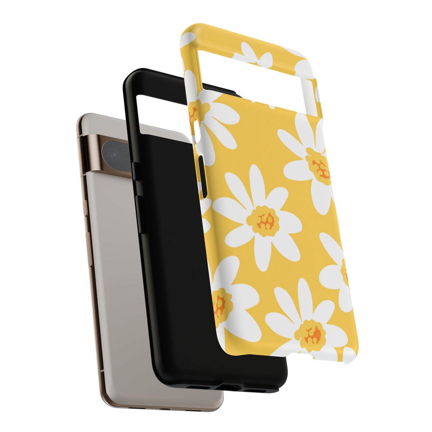 Yellow Daisy Phone Case, Floral Phone Cover, Tough Case, Summer Vibe Accessory, Gift for Nature Lovers, Bright Floral Design