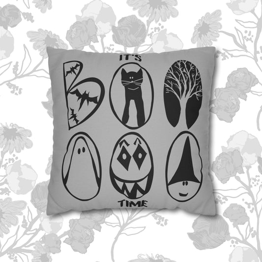 IT'S BOO TIME! Spooky Halloween Pillowcase, Decorative Cushion Cover for Autumn, Home Decor, Halloween Party, Unique Gift Idea