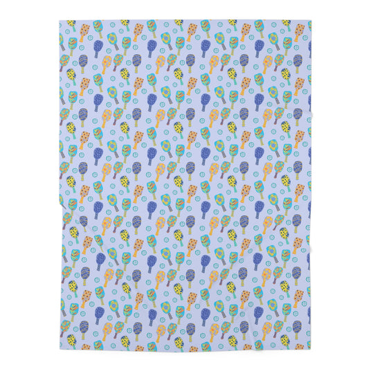 Baby Swaddle Blanket — Pastel Pickleball Pattern Newborn Swaddle for Shower Gifts & Everyday Snuggles