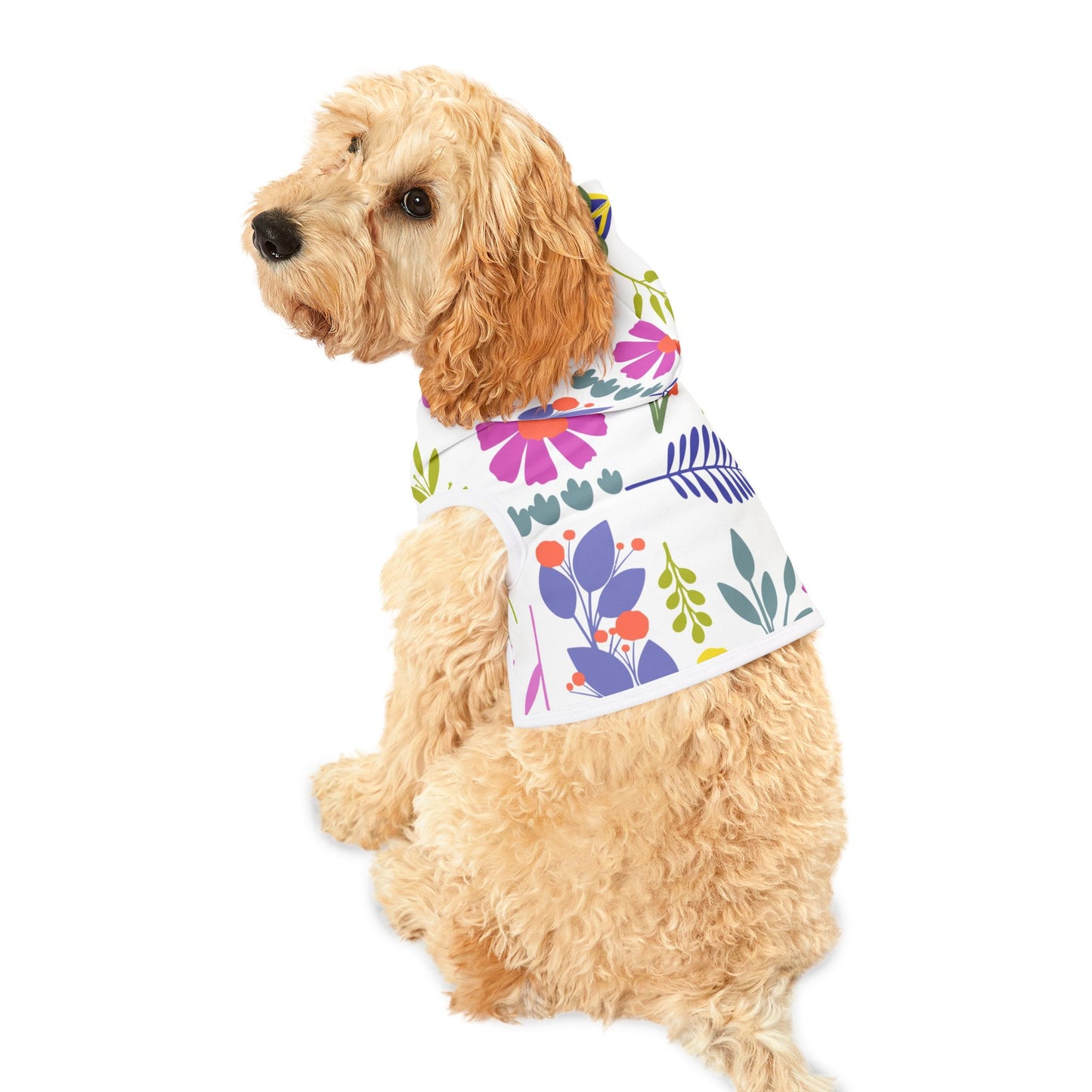 Floral Pet Hoodie - Adorable Style for Your Furry Friends, Great for Spring Celebrations, Pet Gifts, Dog Sweater, Cozy Pet Apparel